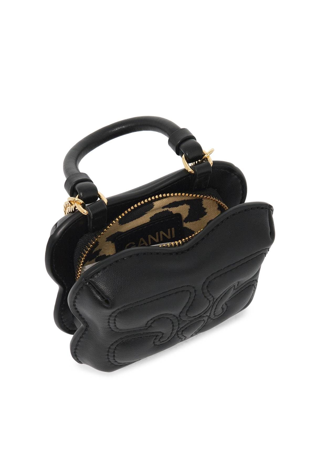 Shop Ganni Nano Butterfly Bag In Black