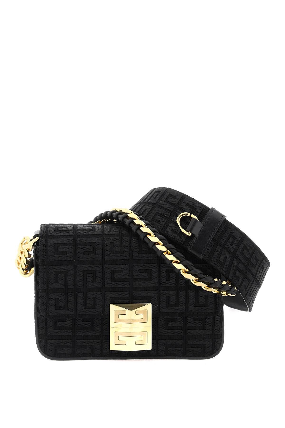 Givenchy Mini Bag With Embroidered 4g In Black