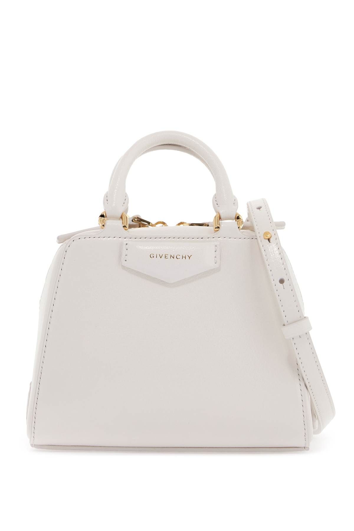 Shop Givenchy Antigona Cube Nano Hand In White