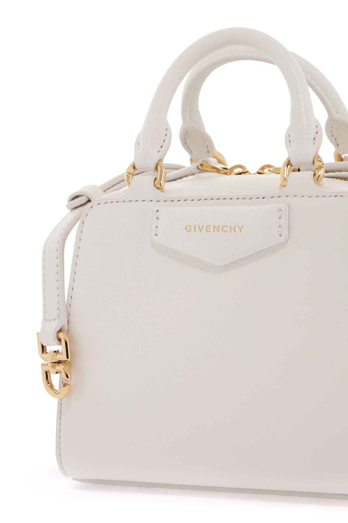 Shop Givenchy Antigona Cube Nano Hand In White