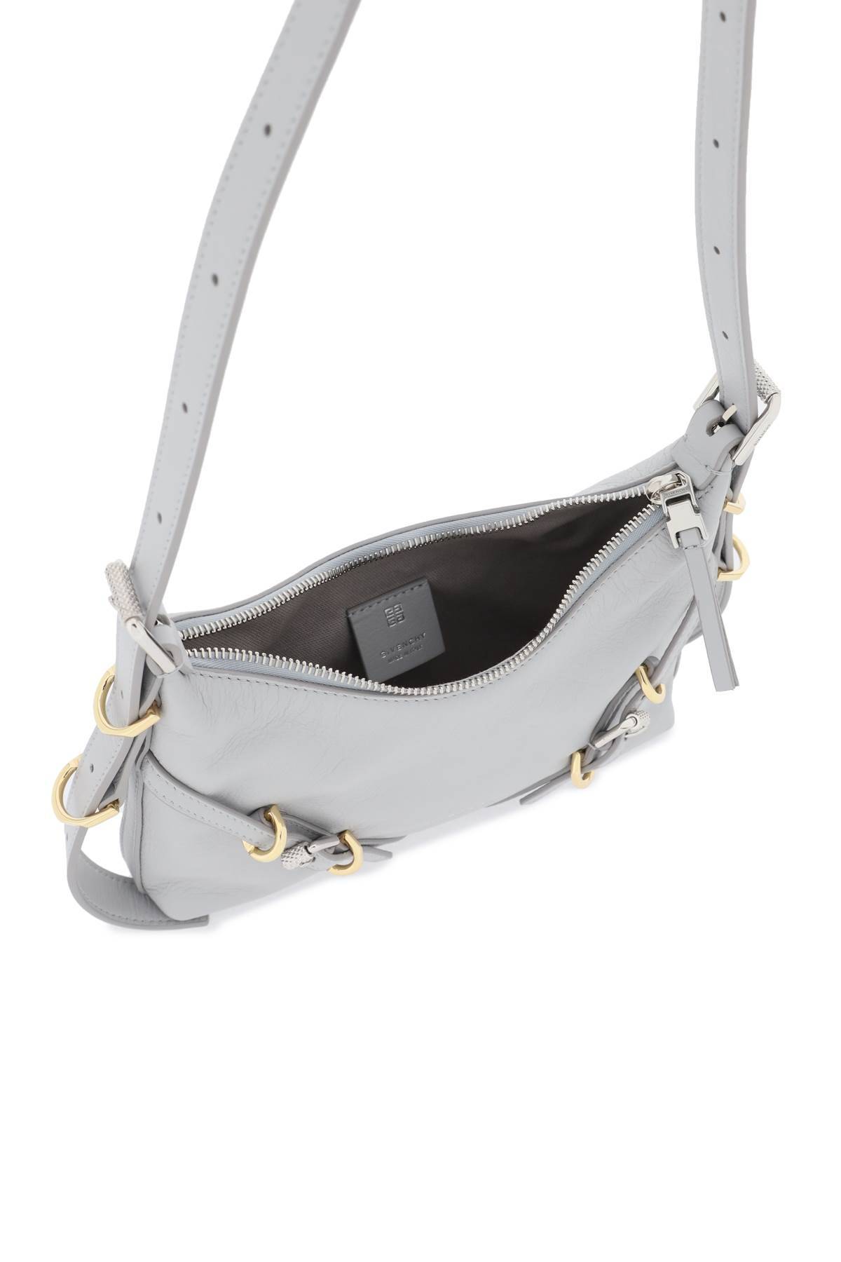 Shop Givenchy Voyou Mini Bag In Grey