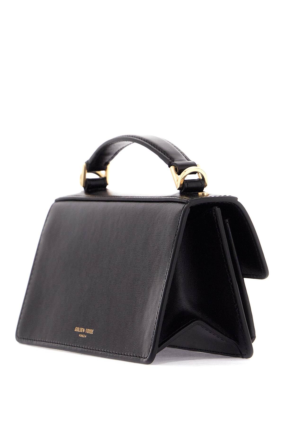 Shop Golden Goose Mini Venice Leather Palmellata Handbag In Black