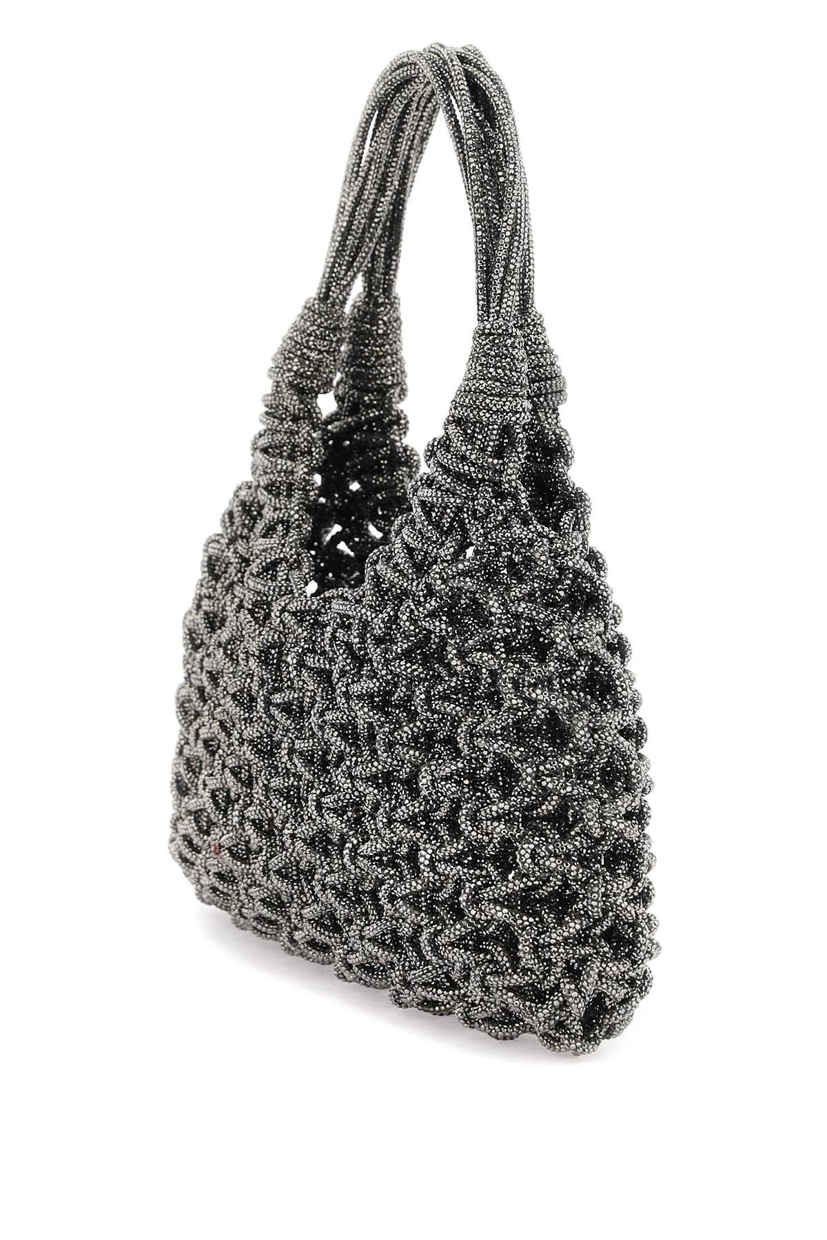 Shop Hibourama Leather Handbag  Vann In Grey,black