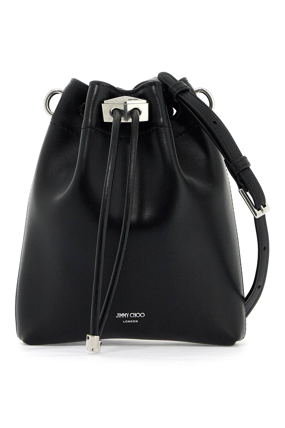 Shop Jimmy Choo Bon Bon Bucket N/s Shoulder Bag In Black