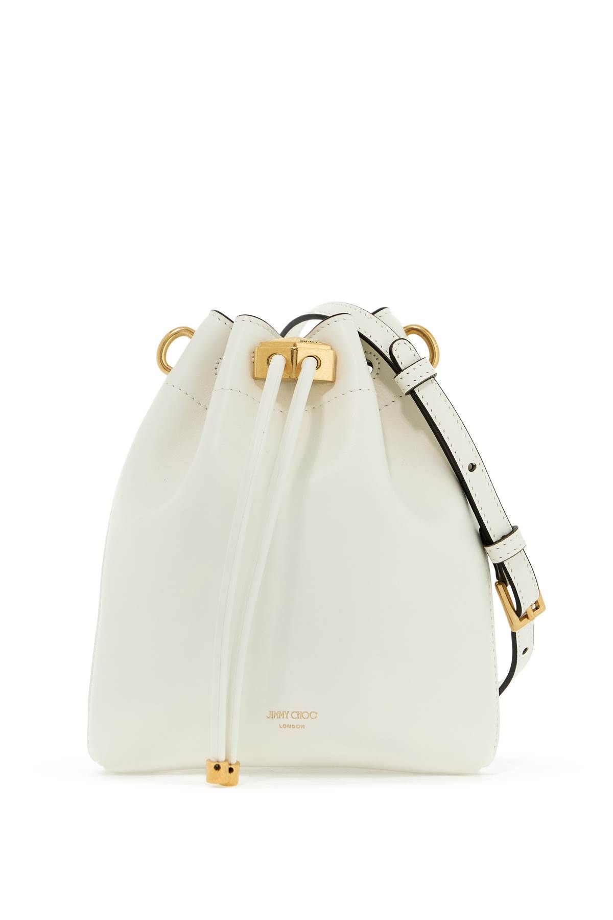 Shop Jimmy Choo Bon Bon Bucket N/s Shoulder Bag In White