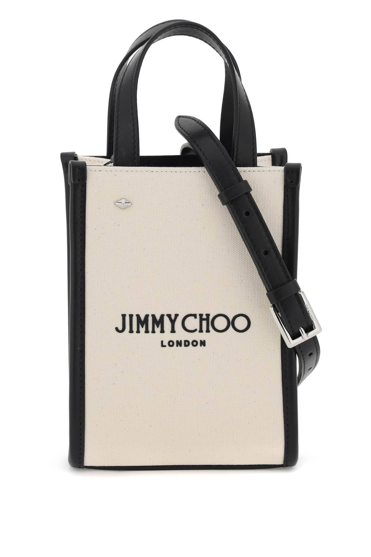 Shop Jimmy Choo N/s Mini Tote Bag In Black