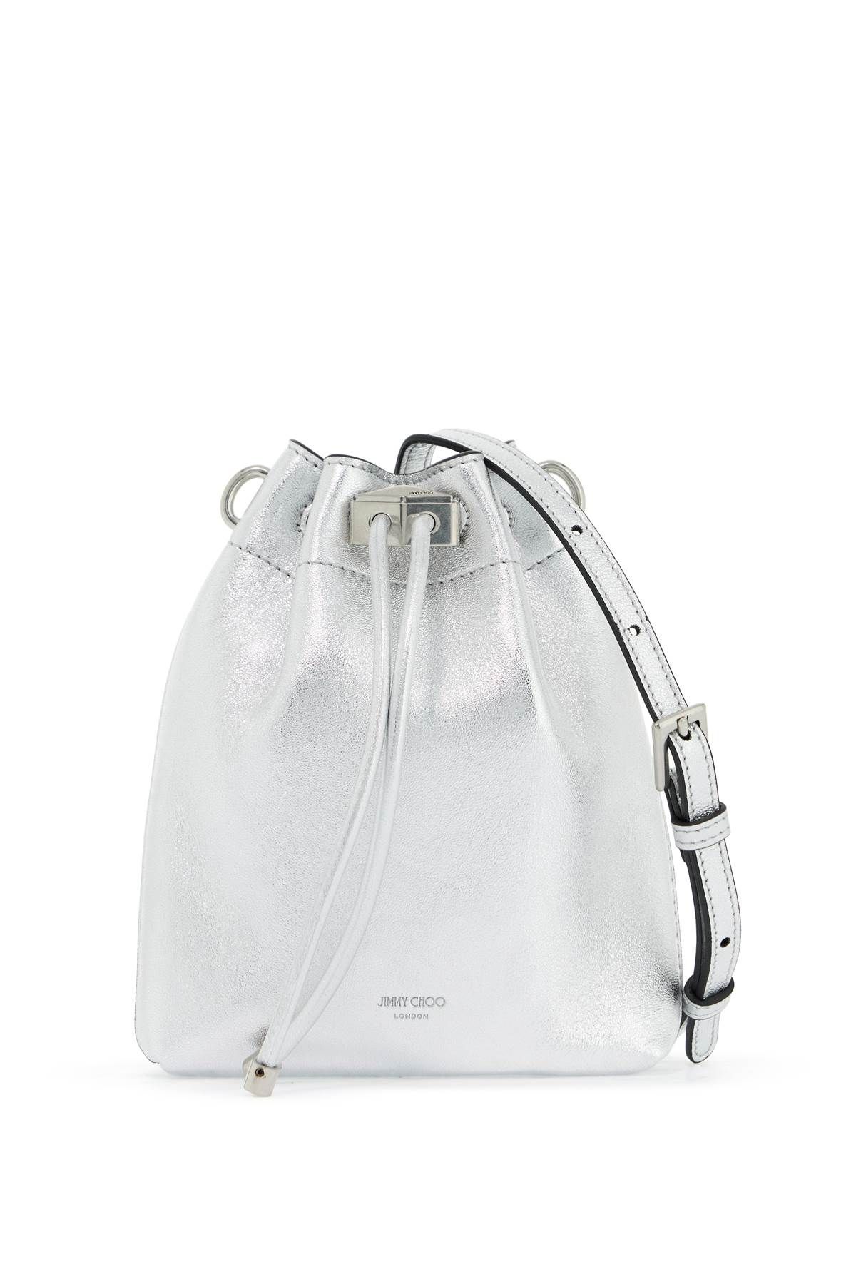 Shop Jimmy Choo "bon Bon Bucket N/s Shoulder Bag" In Silver