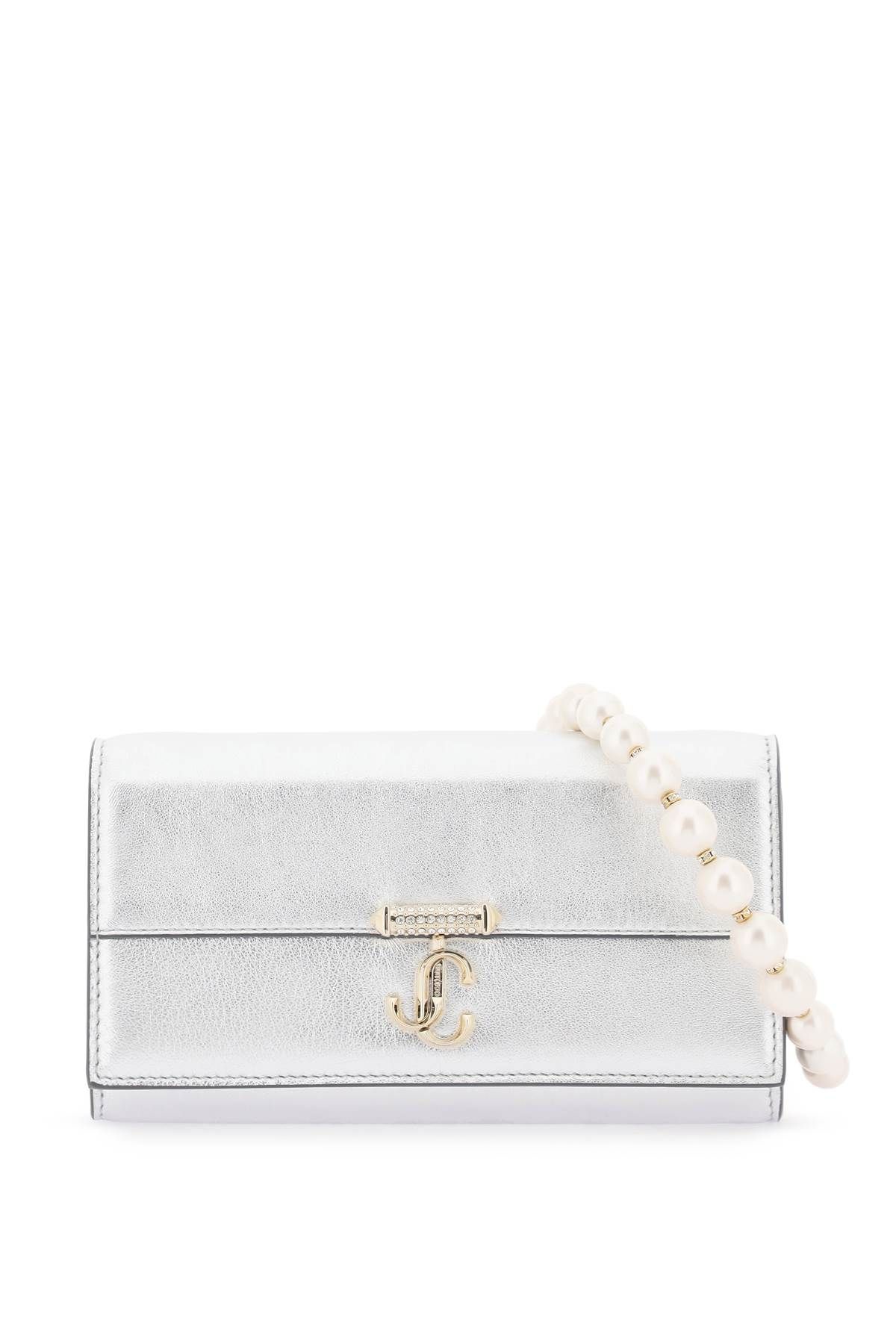 Shop Jimmy Choo Mini Avenue Shoulder Bag In Silver