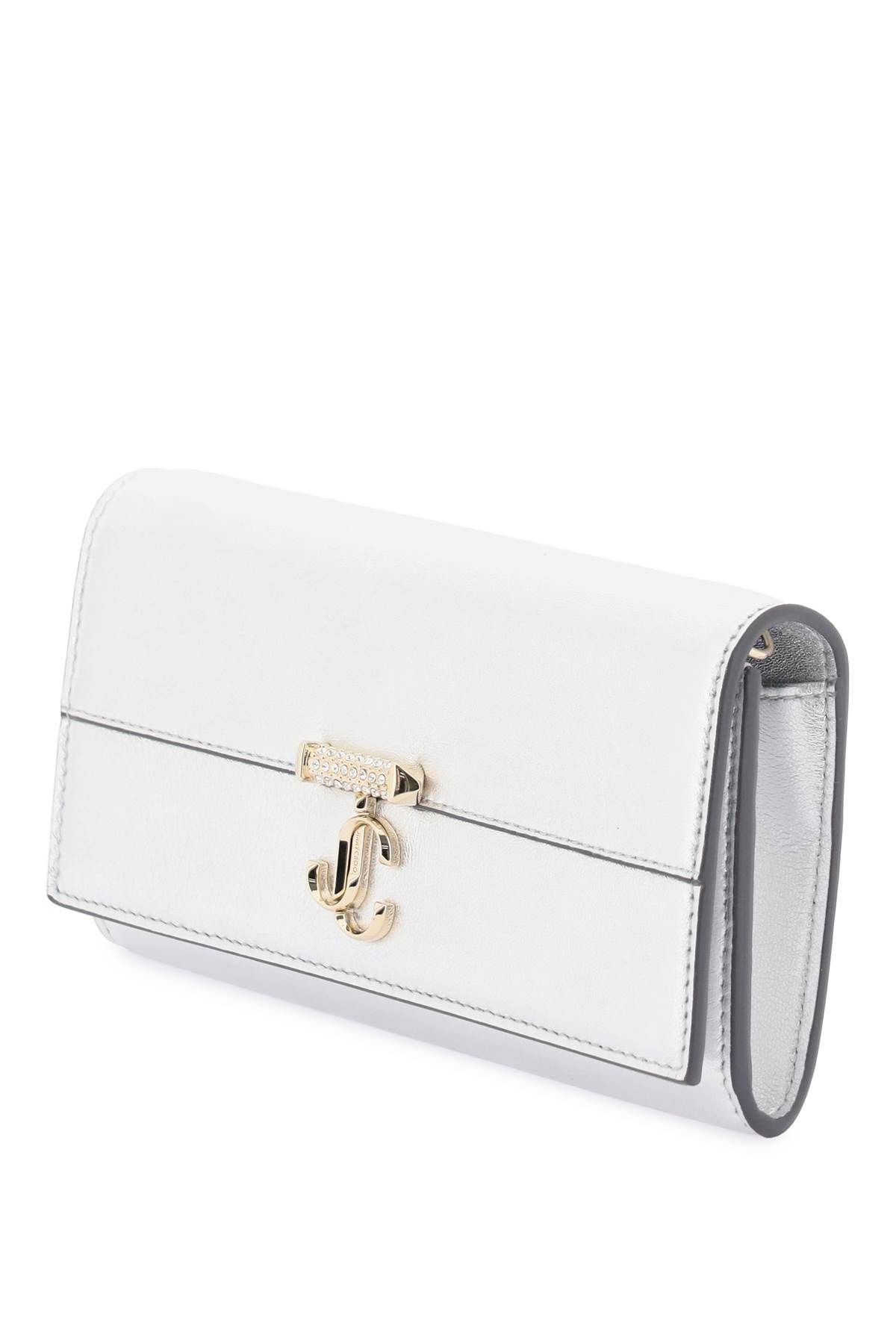 Shop Jimmy Choo Mini Avenue Shoulder Bag In Silver