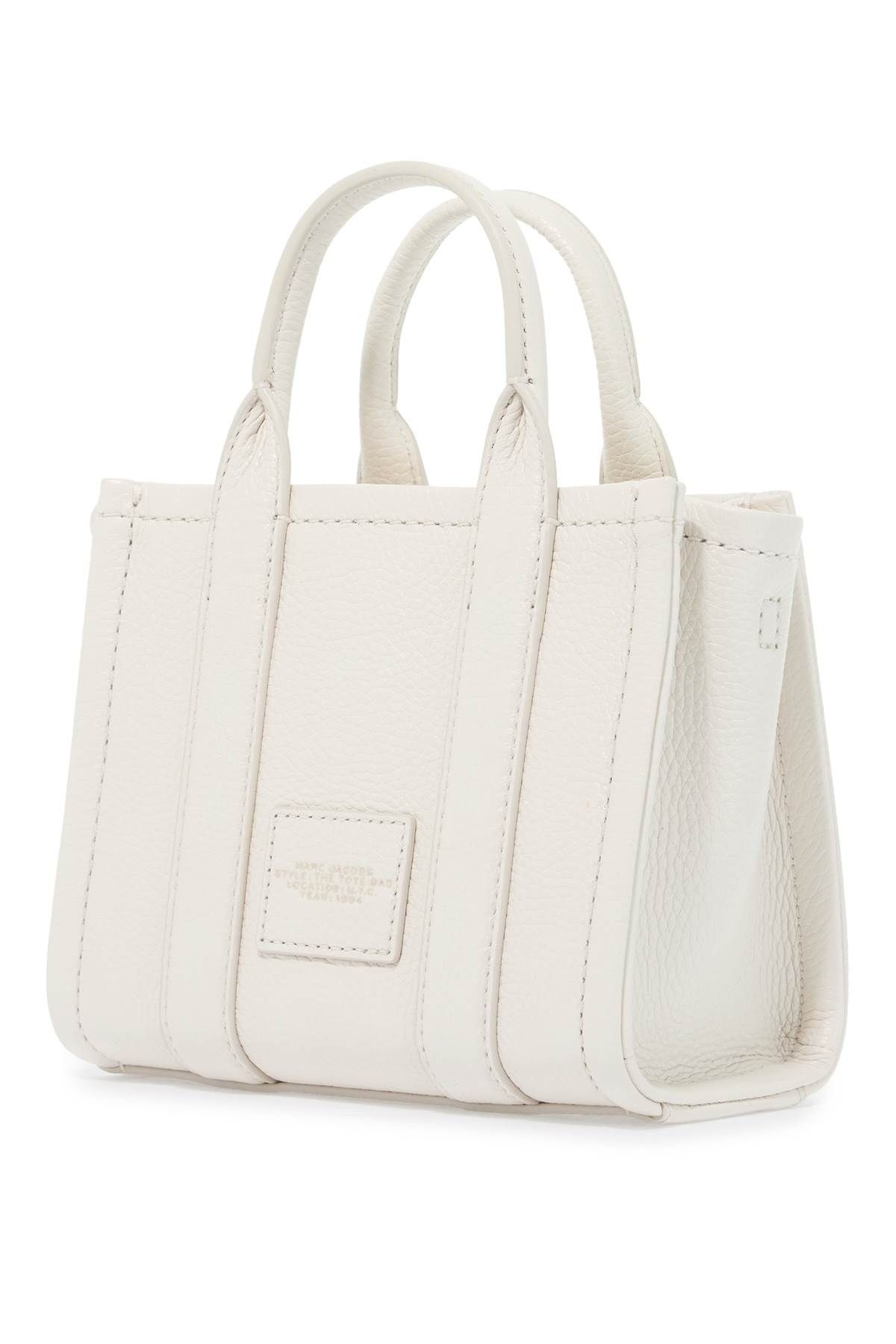 Shop Marc Jacobs The Leather Mini Tote Bag In White