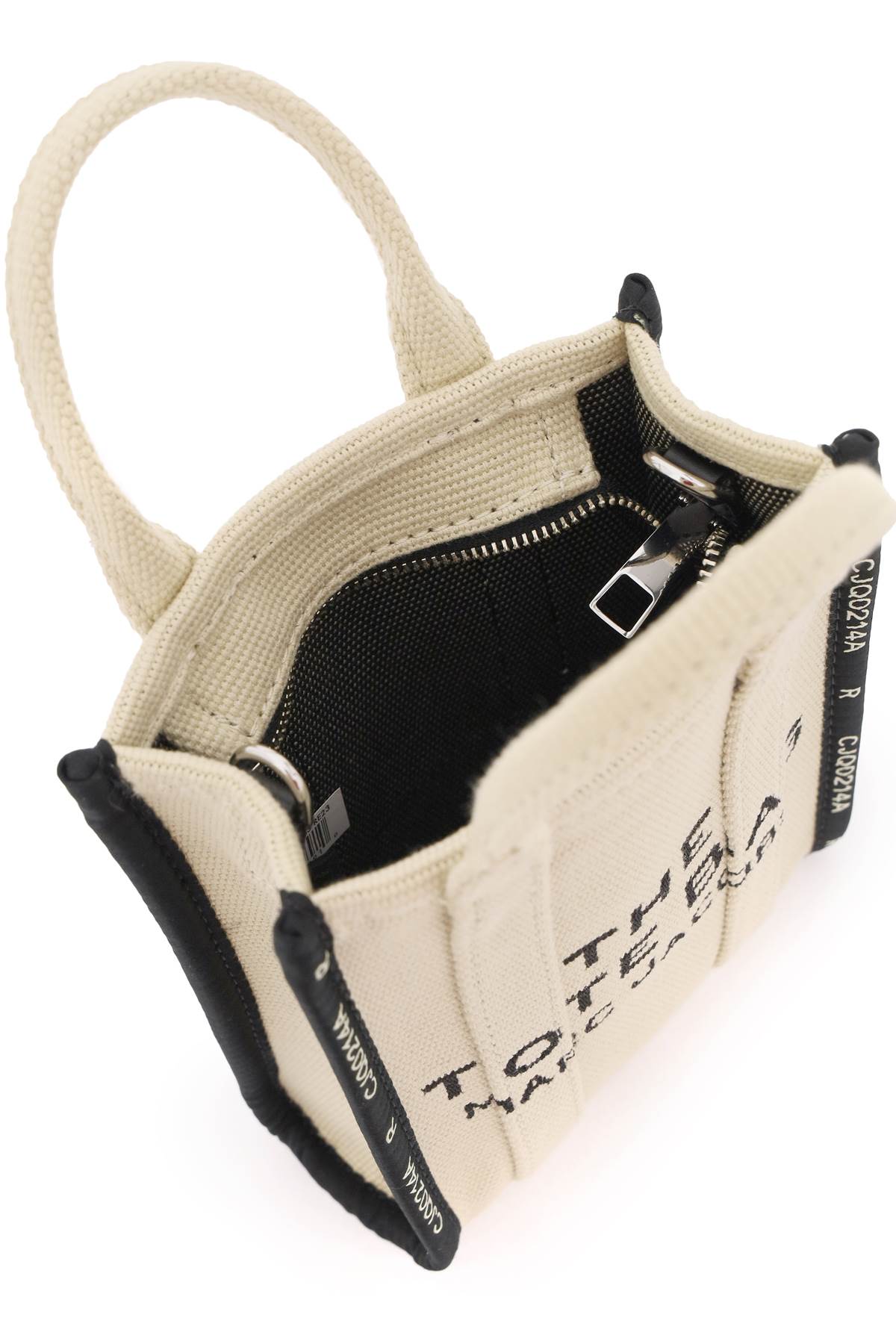 Shop Marc Jacobs The Jacquard Mini Tote Bag In Beige,black