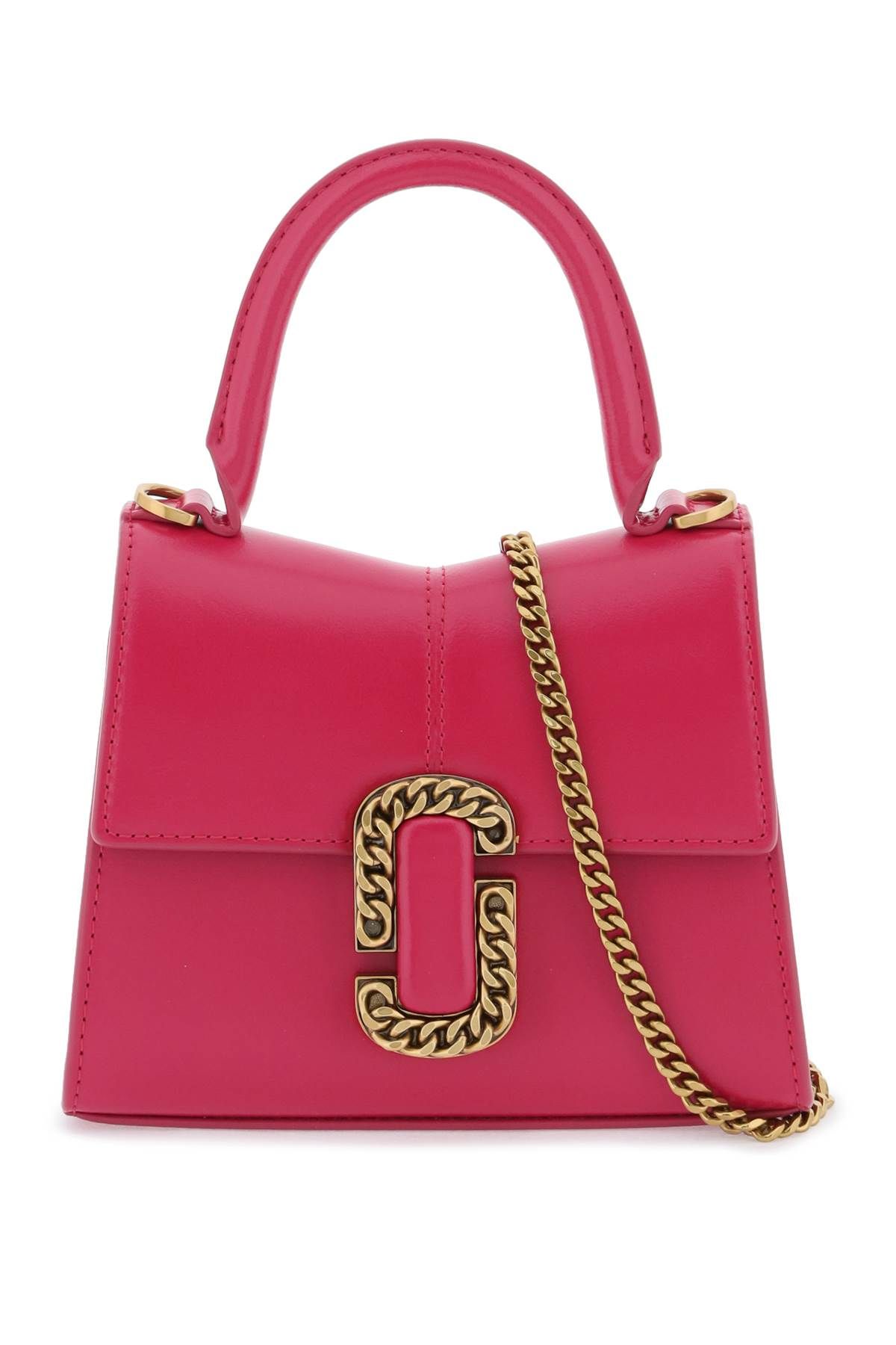 Shop Marc Jacobs The St. Marc Mini Top Handle In Pink,fuchsia