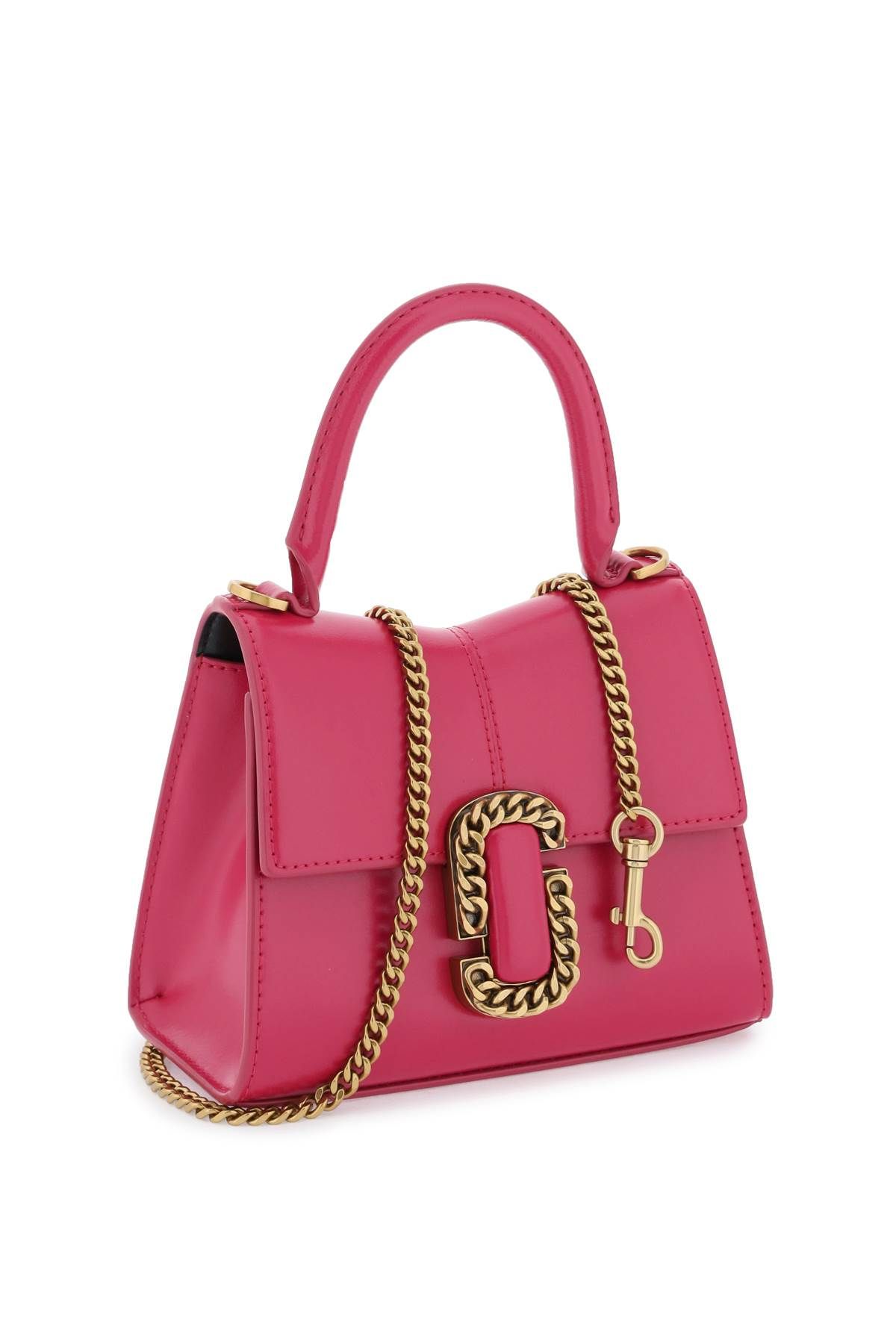 Shop Marc Jacobs The St. Marc Mini Top Handle In Pink,fuchsia