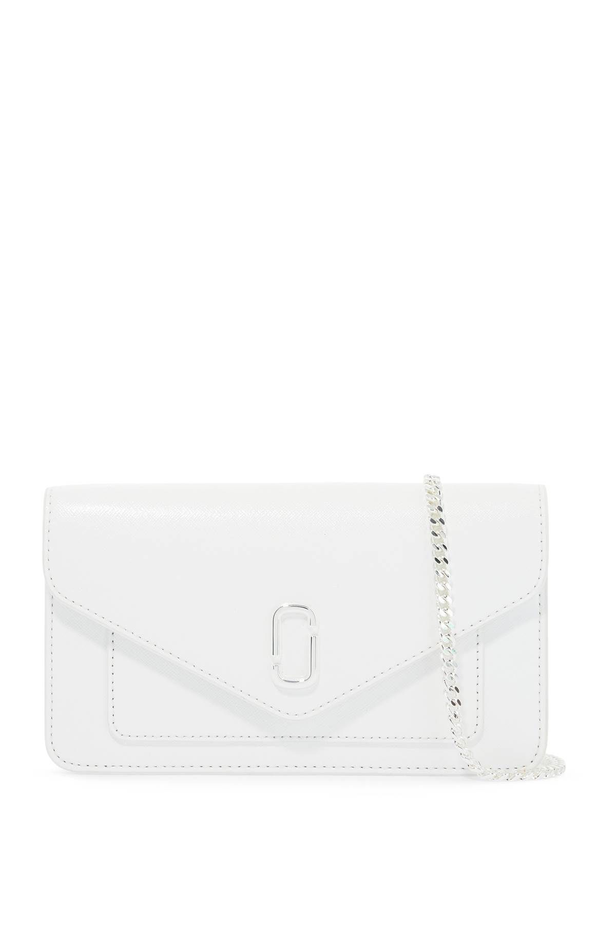 Shop Marc Jacobs Mini Crossbody Chain Wallet Bag In White