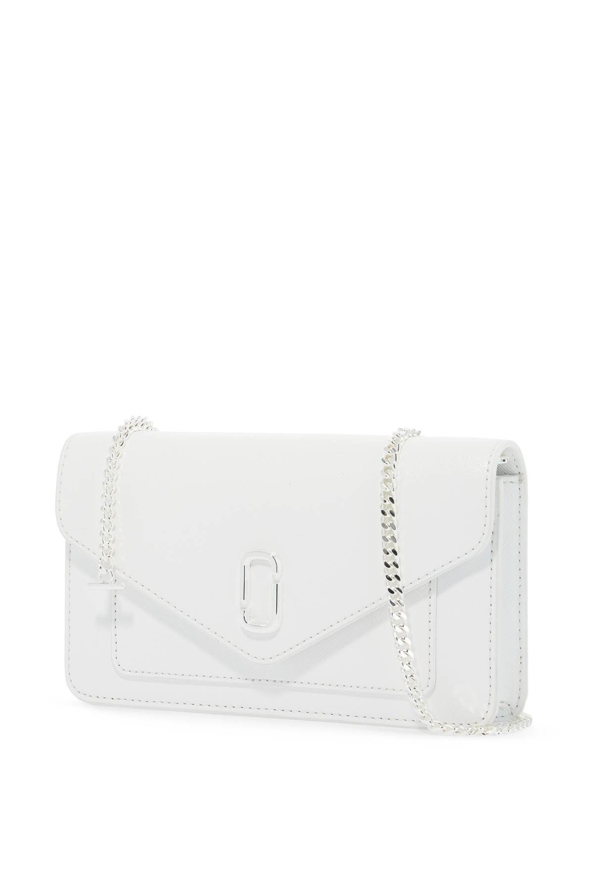 Shop Marc Jacobs Mini Crossbody Chain Wallet Bag In White