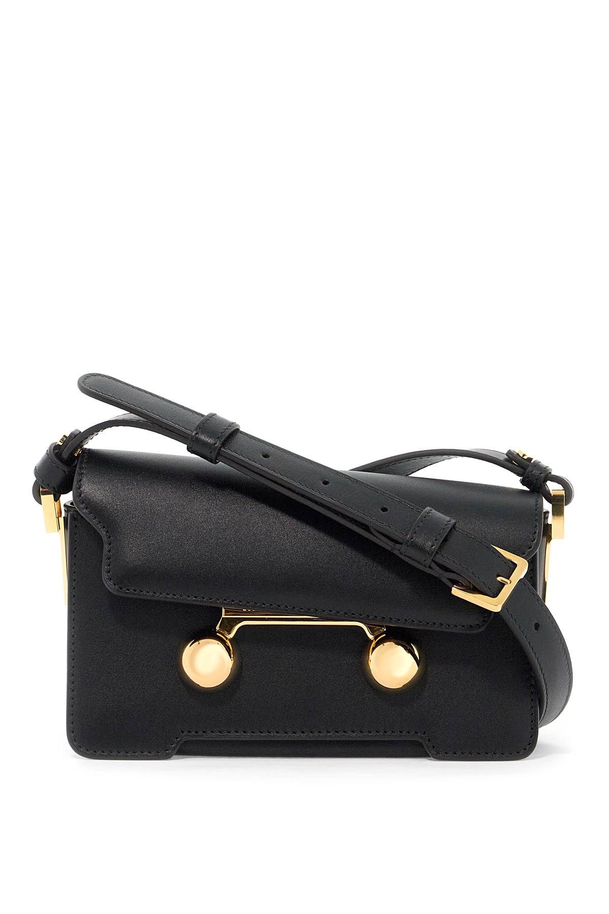 Shop Marni Mini Trunkaroo Shoulder Bag In Black