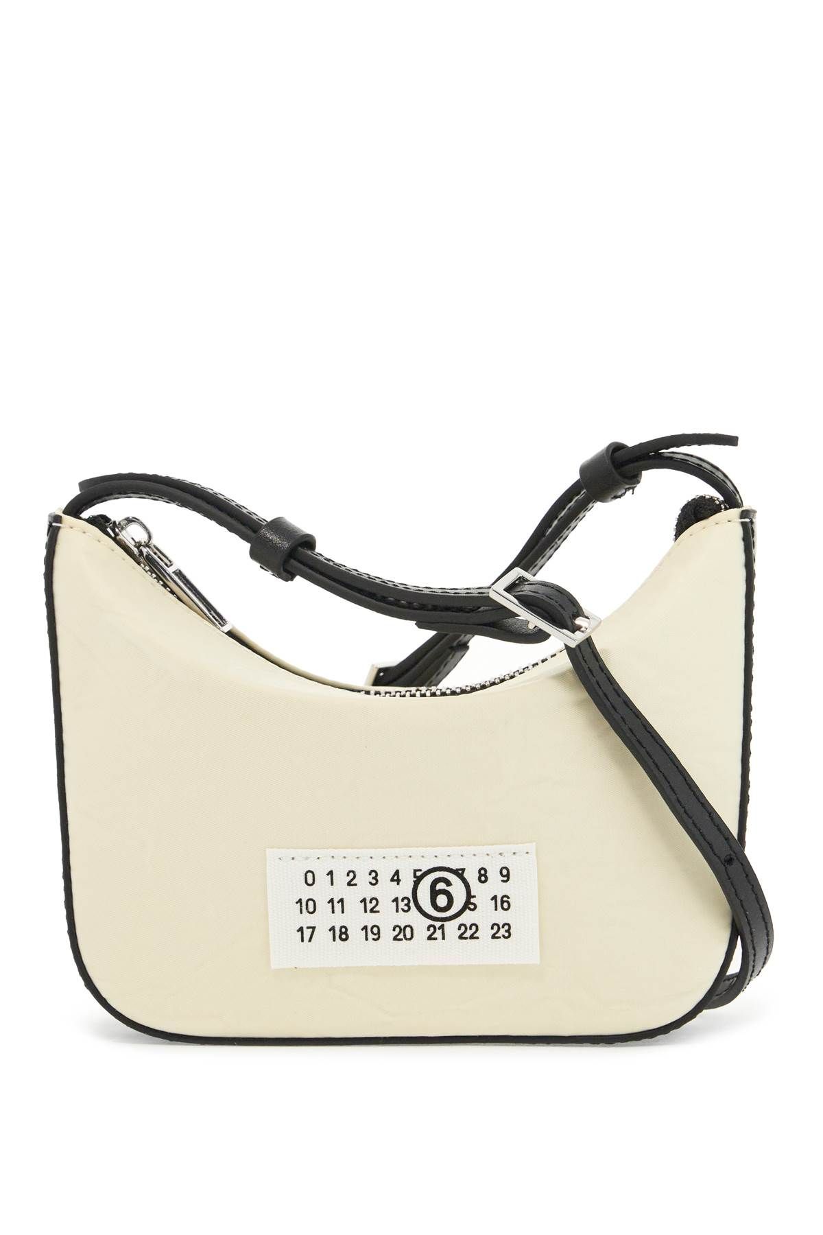 Shop Mm6 Maison Margiela Mini Numeric Shoulder Bag In Neutro