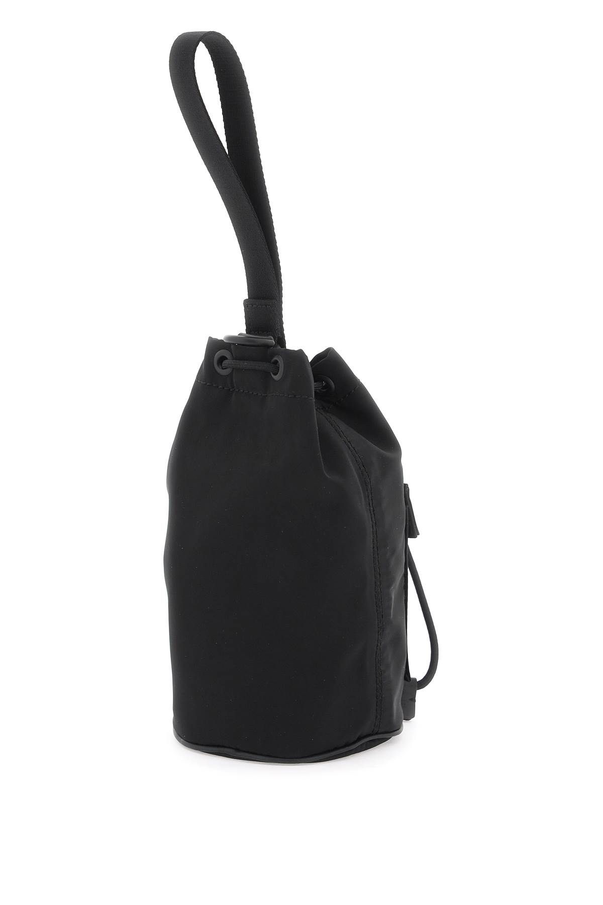 Shop Moncler Mini Bucket Bag In Black