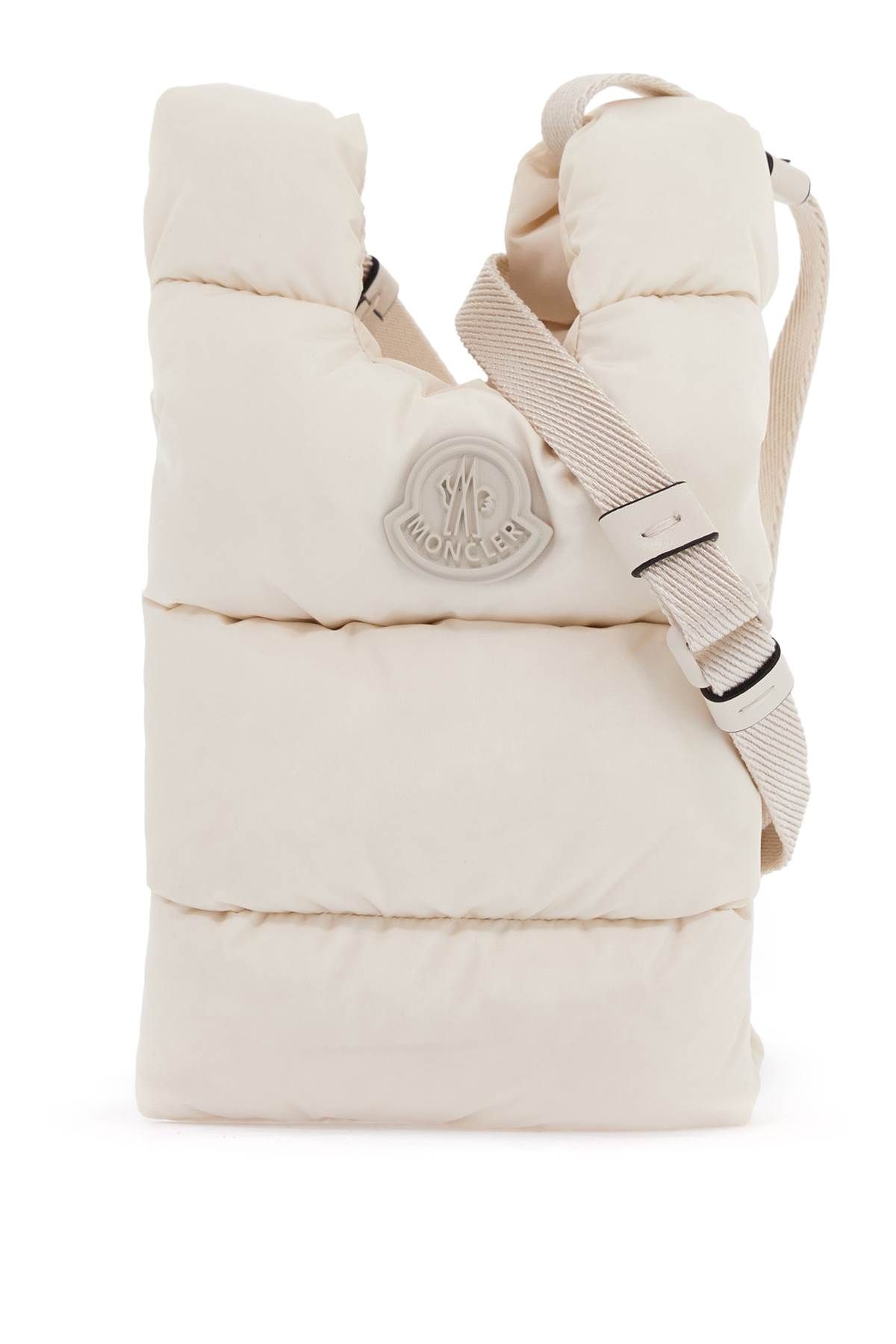 Shop Moncler Lightweight Crossbody Bag In Neutro