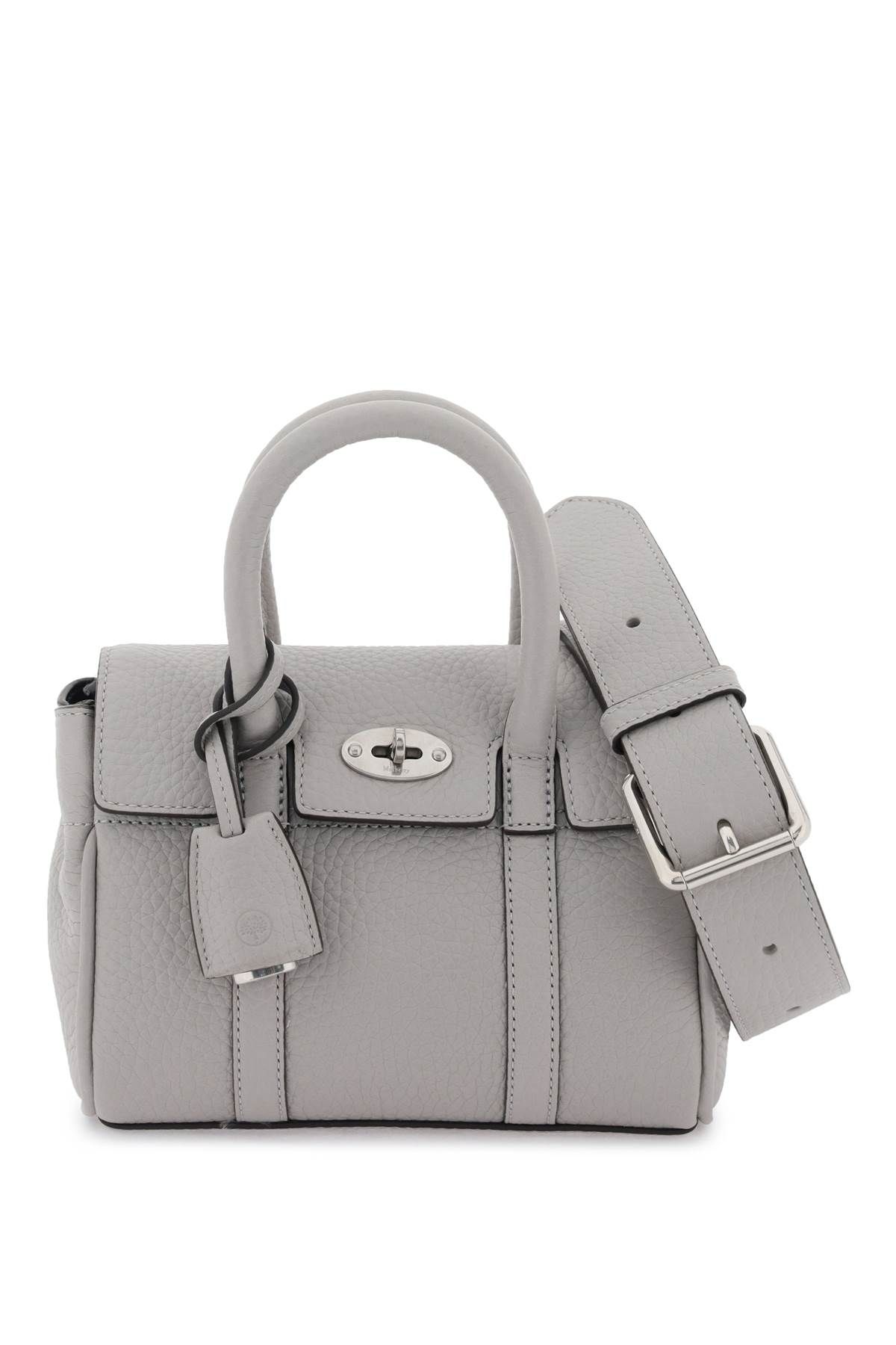 Shop Mulberry Bayswater Mini Bag In Grey