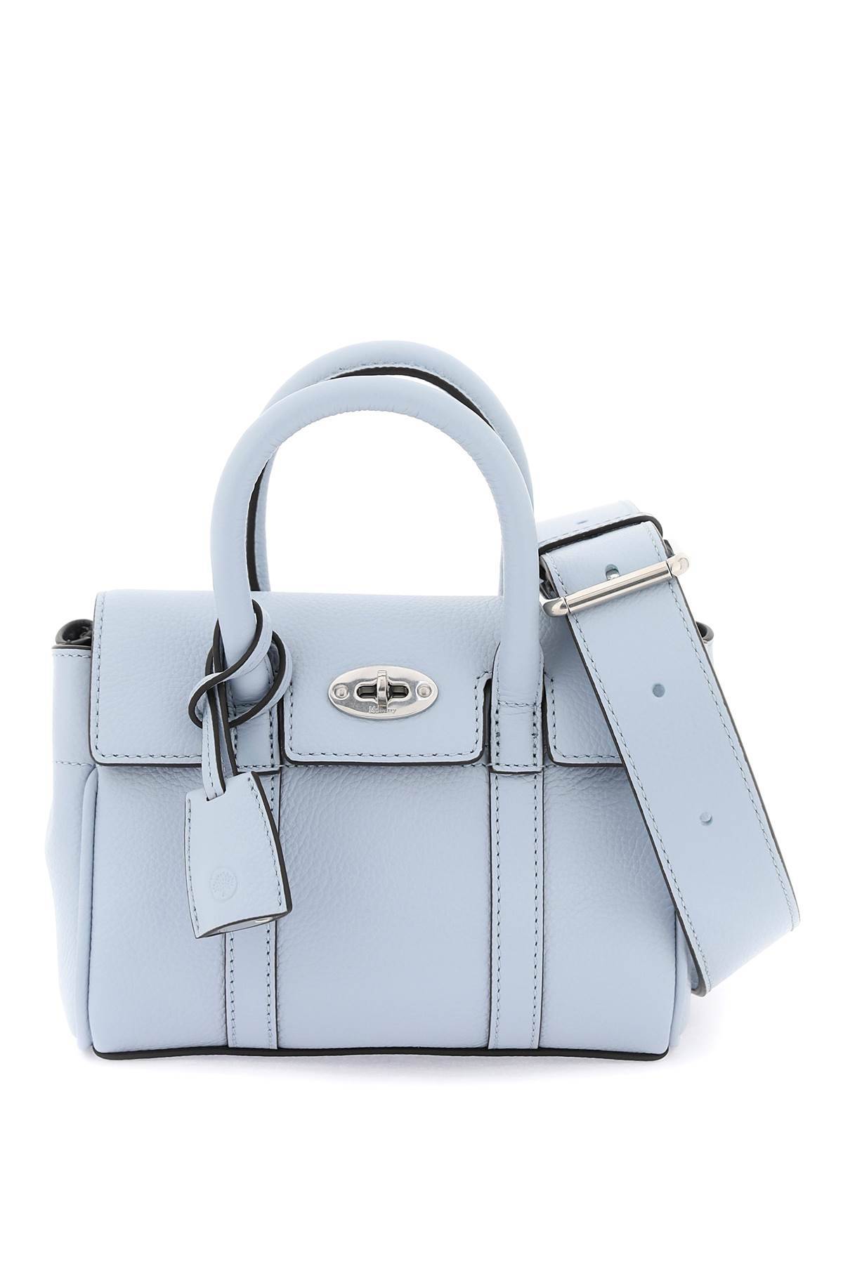 Shop Mulberry Bayswater Mini Bag In Light Blue
