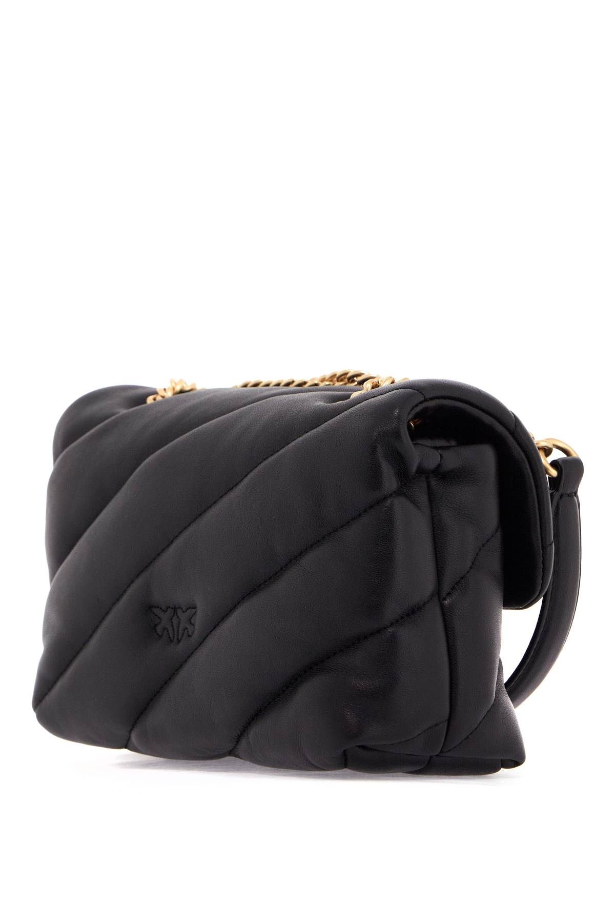 Shop Pinko Love Mini Puff Maxi Quilt Bag In Black