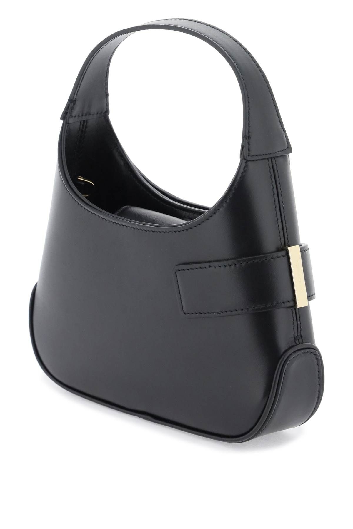 Shop Ferragamo Mini Hobo Bag In Black