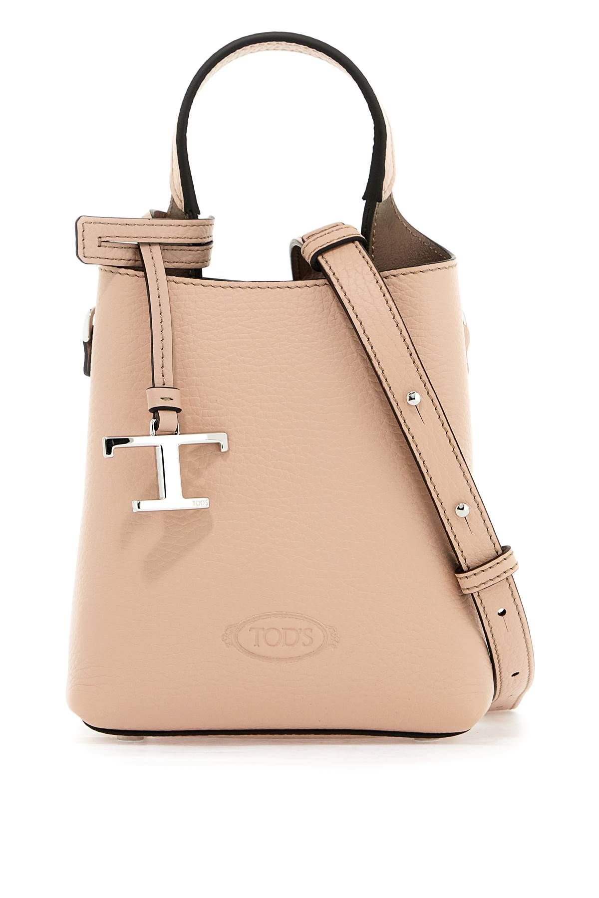 Shop Tod's Mini Leather Handbag In Pink