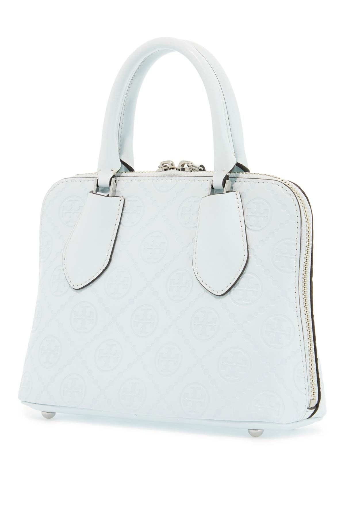 Shop Tory Burch Mini Swing T Monogram Bag Baulet In Light Blue