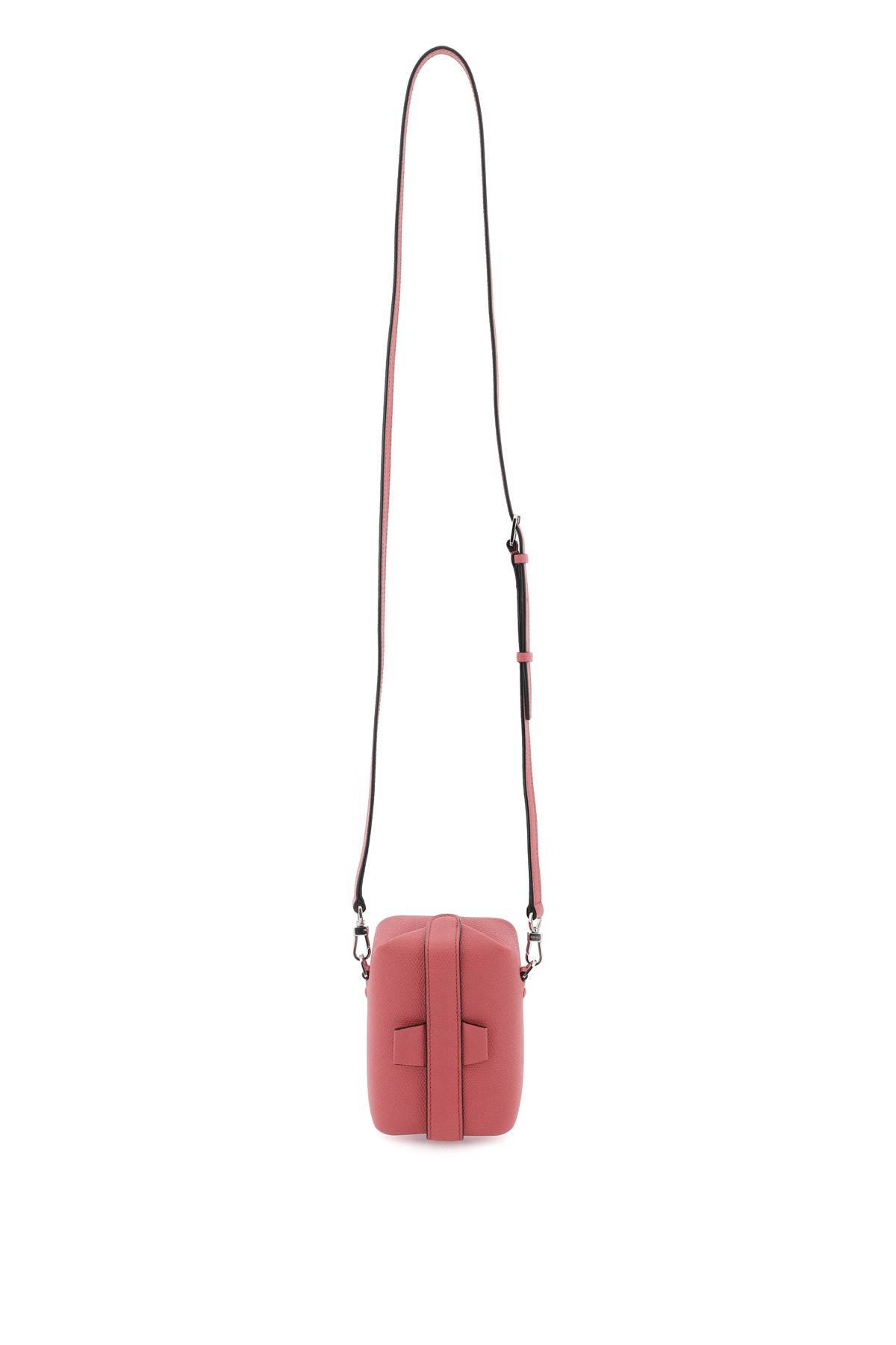 Valextra Mini 'tric Trac' Crossbody Bag In Pink