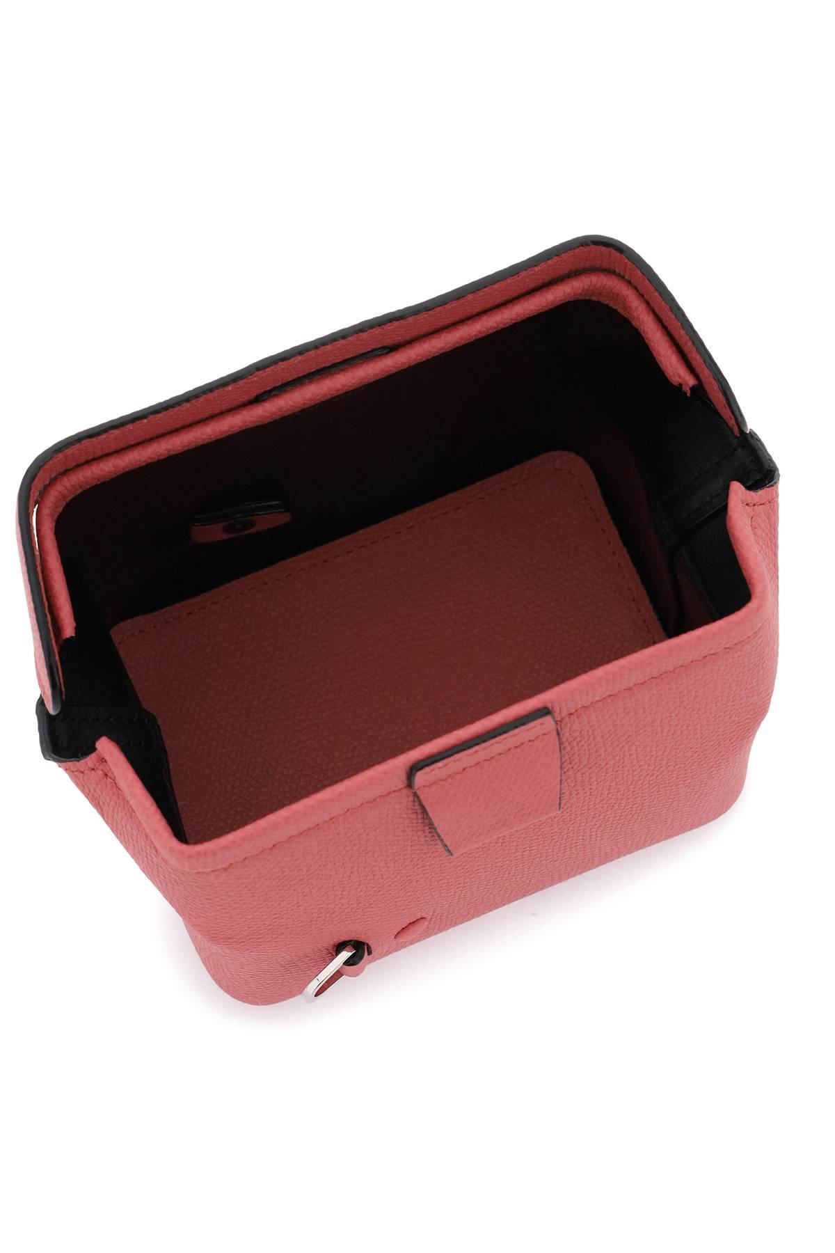 Shop Valextra Mini 'tric Trac' Crossbody Bag In Pink