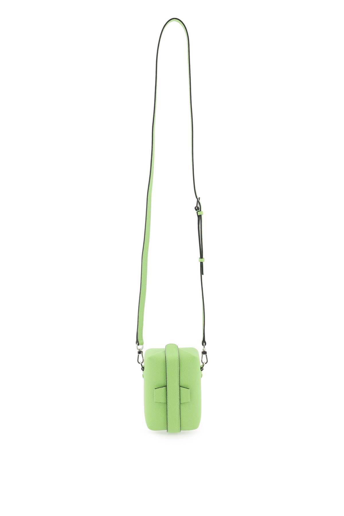 Valextra Mini 'tric Trac' Crossbody Bag In Green