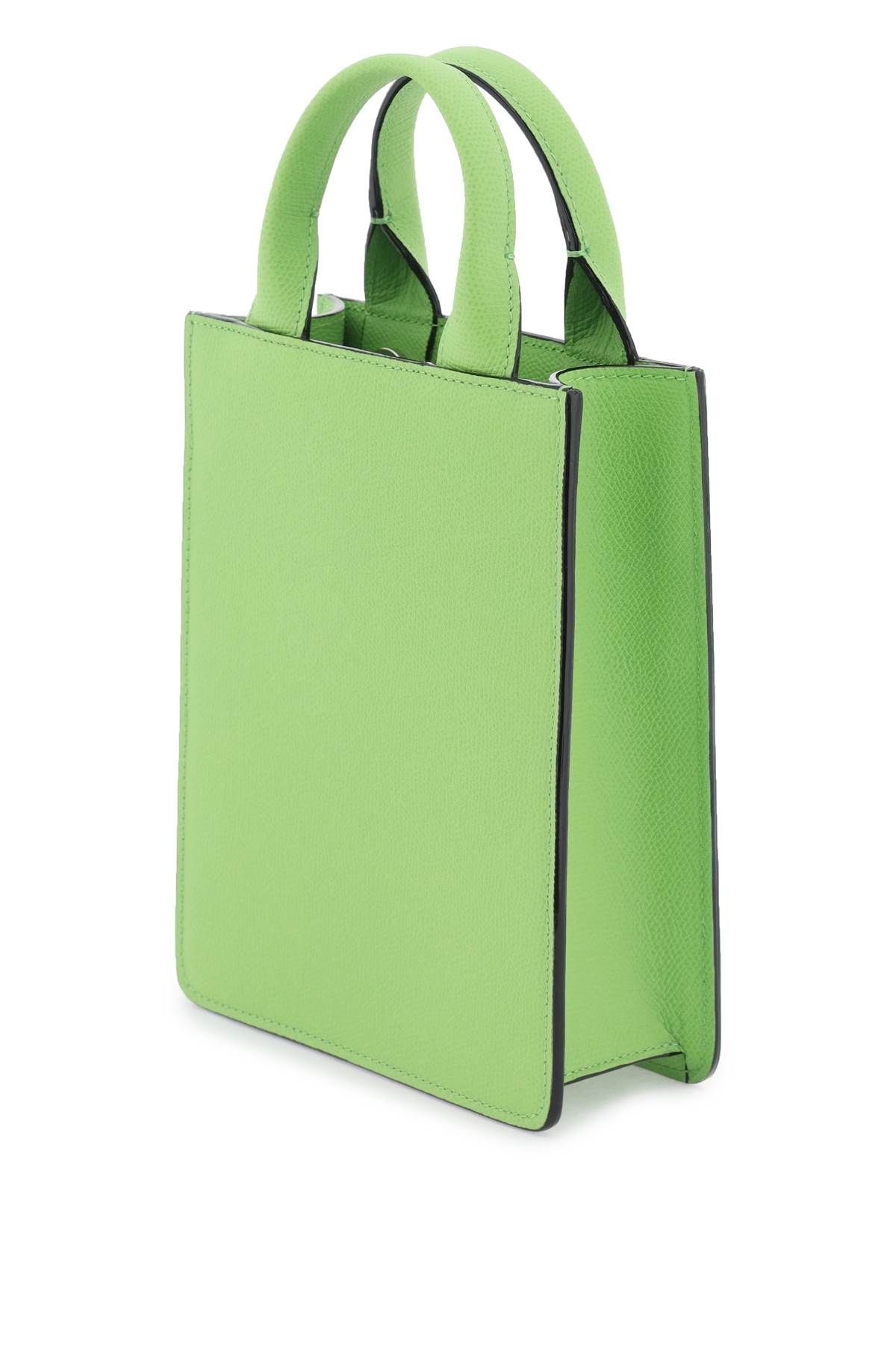 Shop Valextra Mini 'boxy' Tote Bag In Green