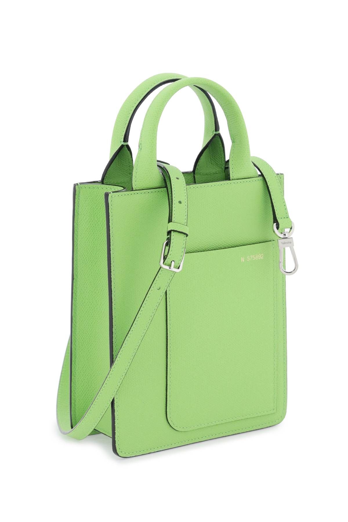Shop Valextra Mini 'boxy' Tote Bag In Green