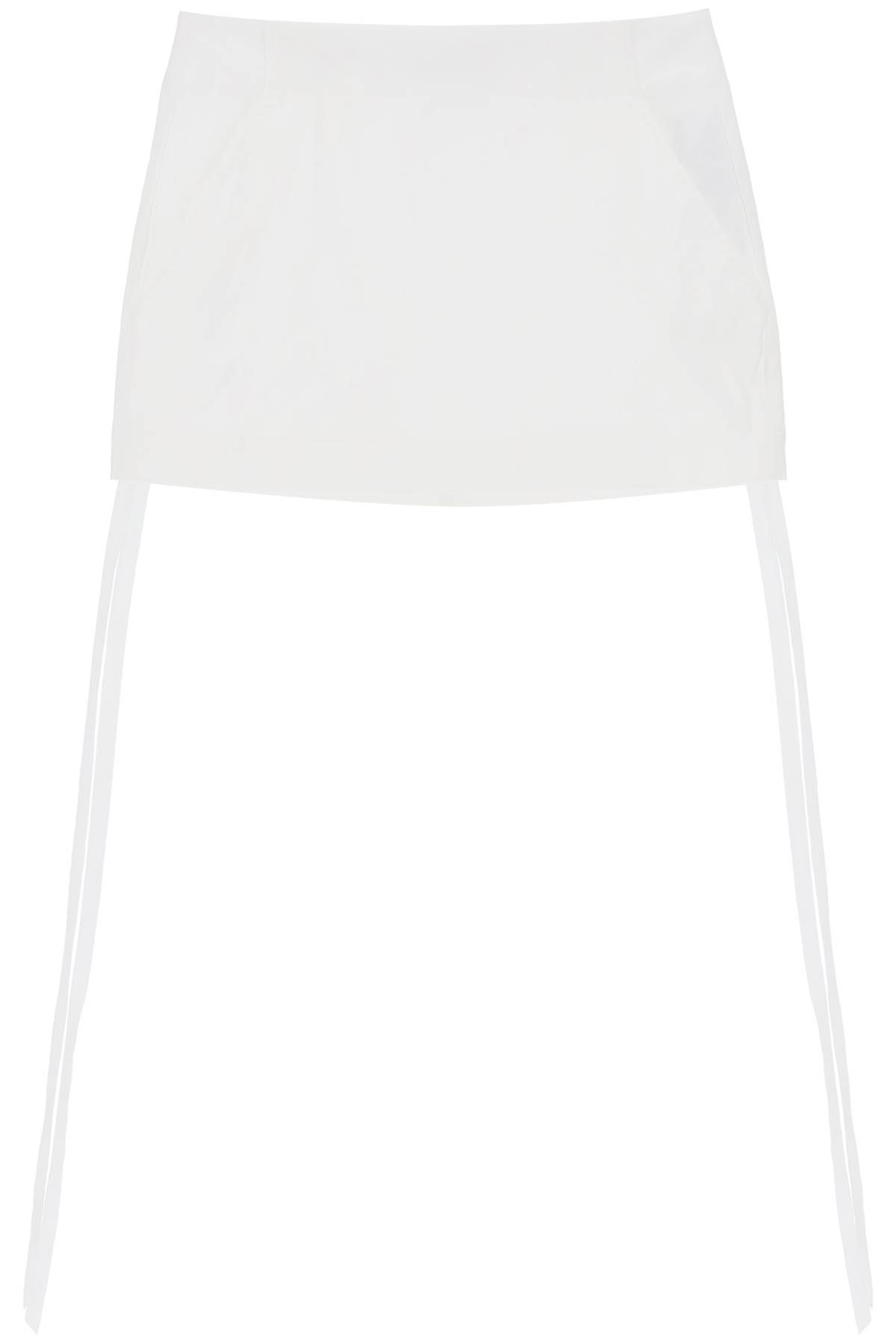 Ann Demeulemeester Magdalena Slouchy Cotton Miniskirt In White