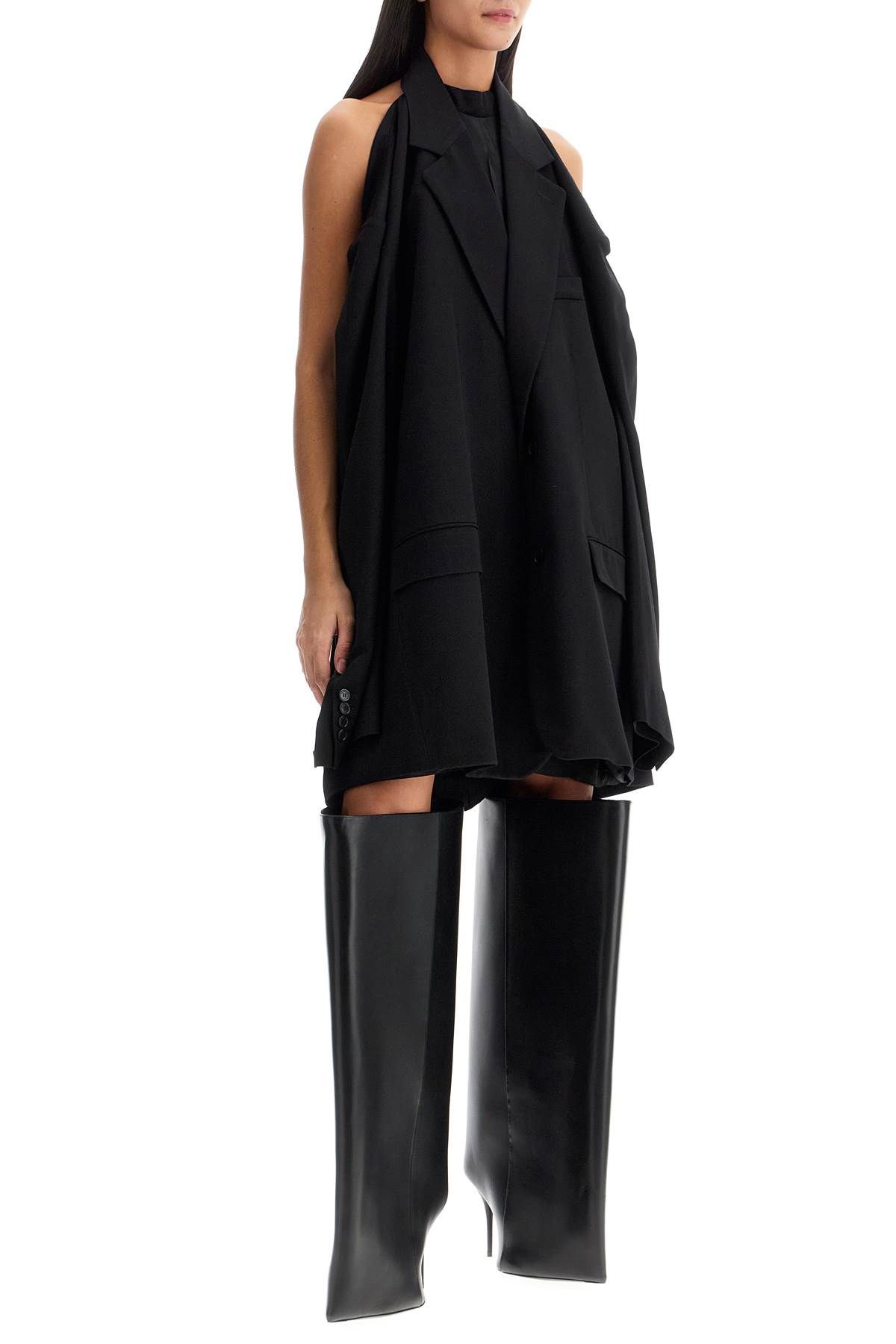 Shop Balenciaga Blazer Mini Dress In Black