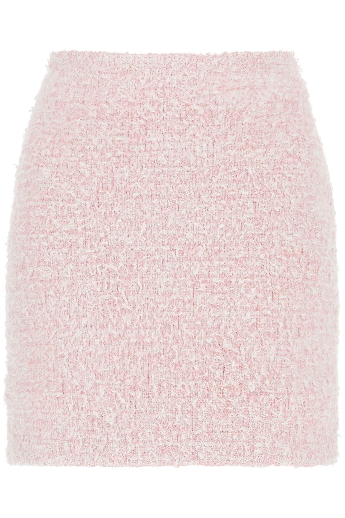 Shop Balenciaga Bicolor Tweed Mini Skirt In Pink