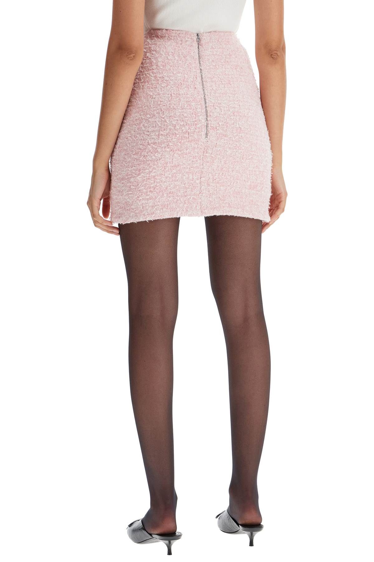 Shop Balenciaga Bicolor Tweed Mini Skirt In Pink