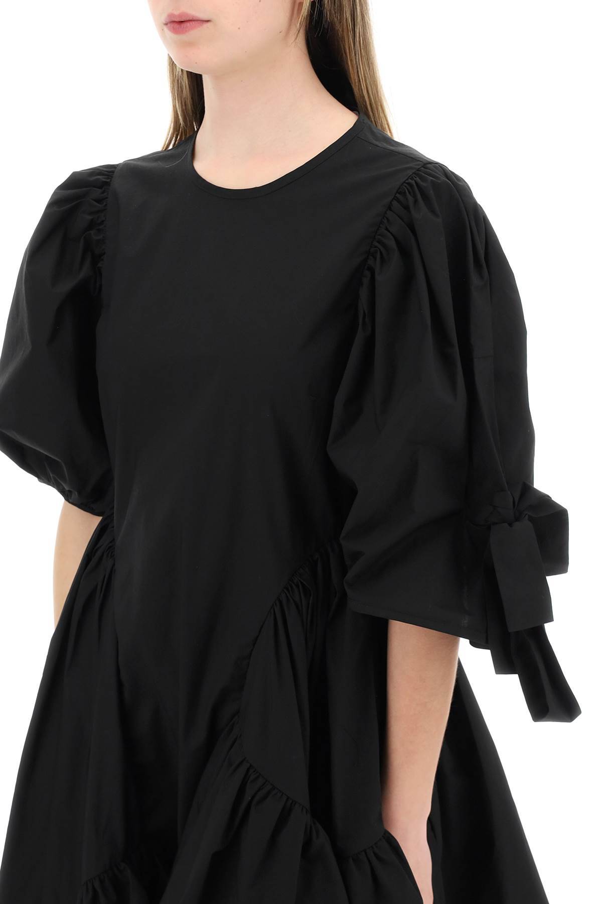 Shop Cecilie Bahnsen 'danita' Poplin Cotton Dress In Black