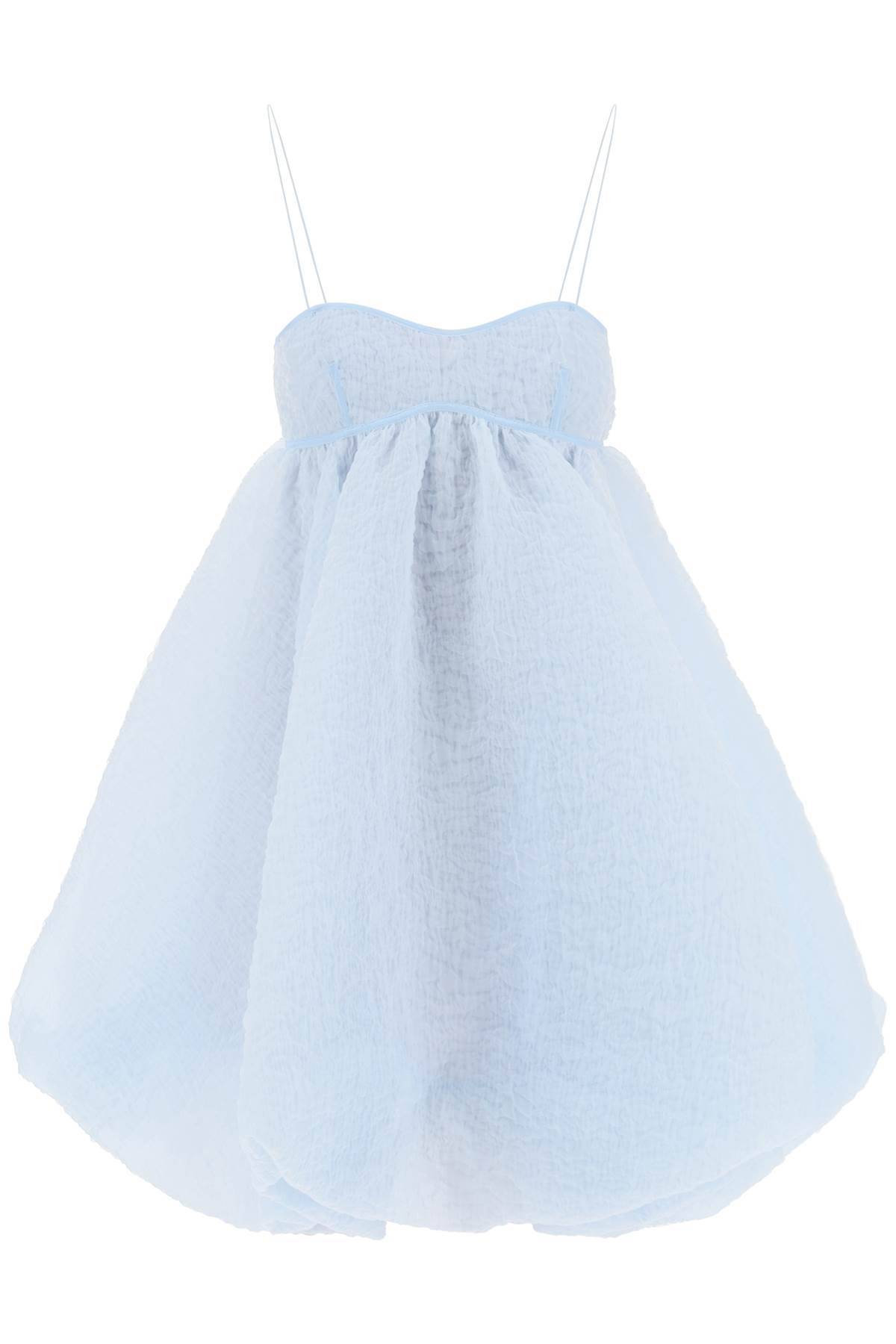 Shop Cecilie Bahnsen Sunni Empire Waist Mini Dress In Light Blue