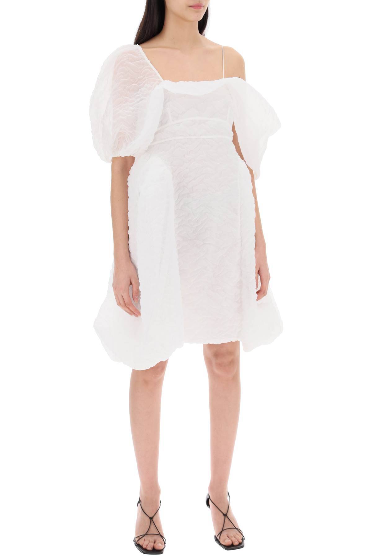 Shop Cecilie Bahnsen Board  Short Snowboard Dress In White
