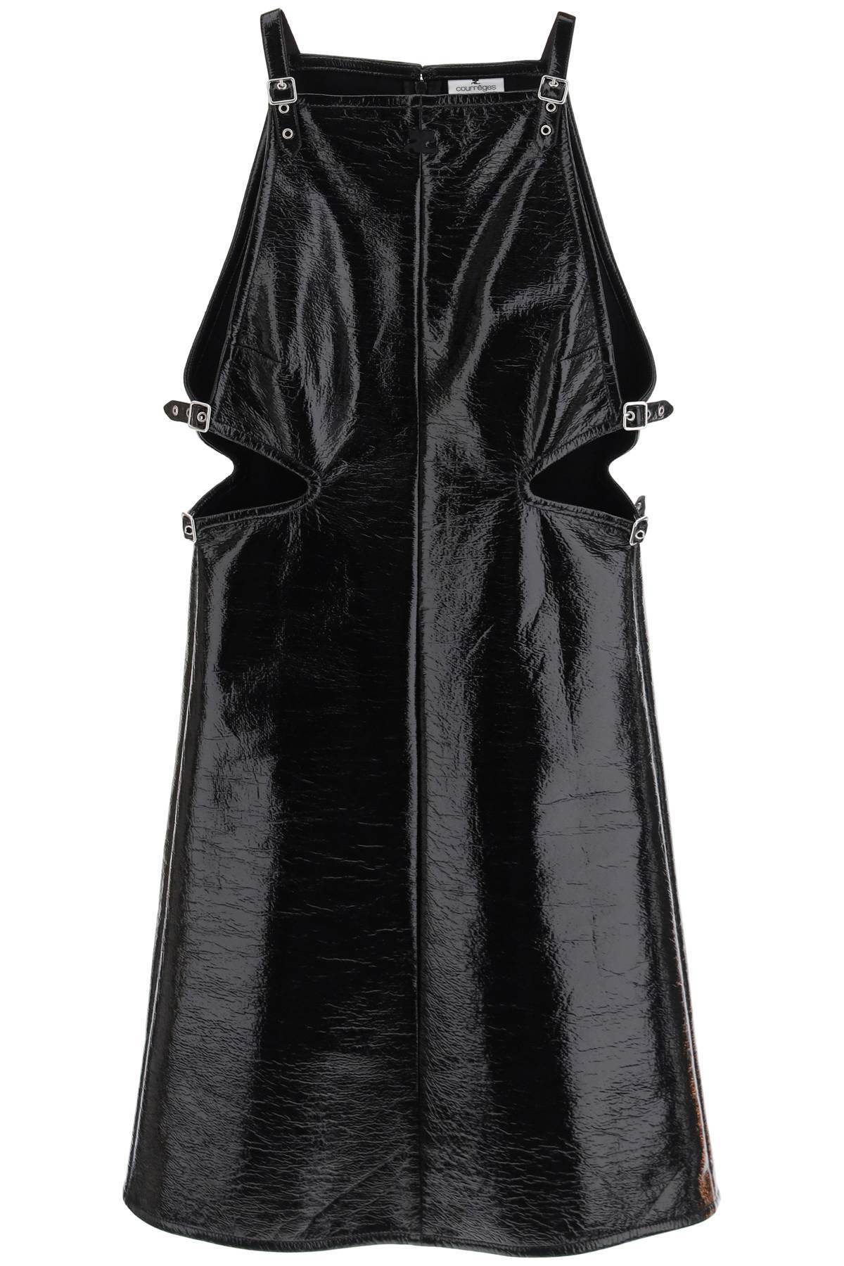 Shop Courrèges Mini Vinyl Dress For A Bold In Black