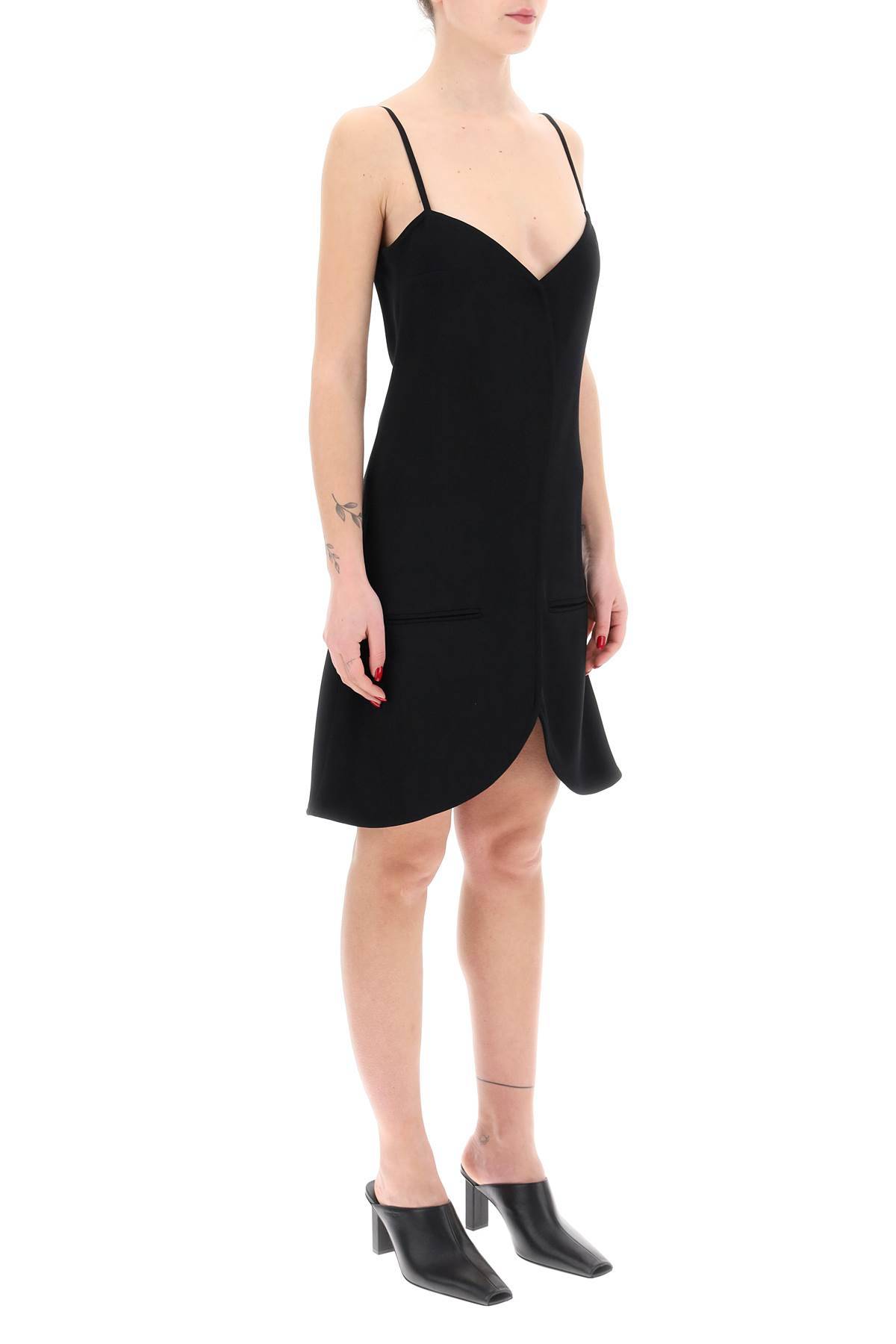 Shop Courrèges Ellipse Sleeveless Mini Dress In Black