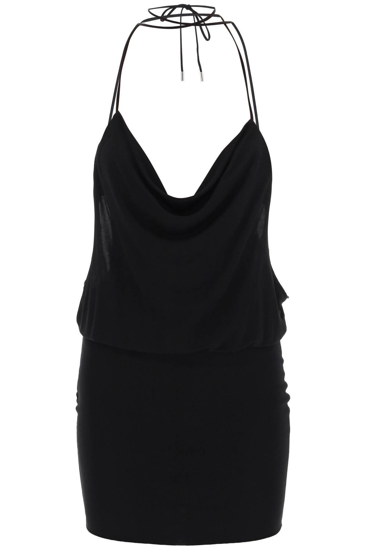 Shop Dsquared2 Viscose Jersey Mini Dress In Black
