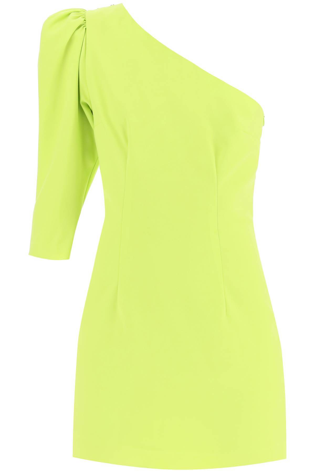 Shop Dsquared2 One Shoulder Mini Dress In Green