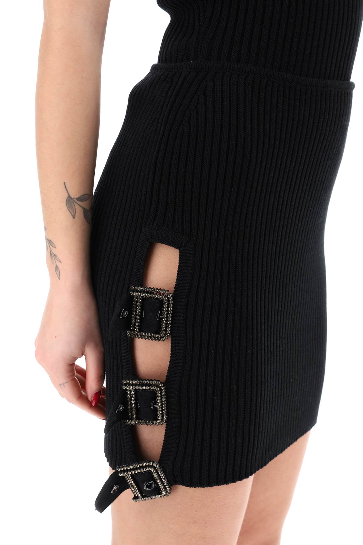 Shop Giuseppe Di Morabito Mini Ribbed Knit Skirt In Nine Words In Black