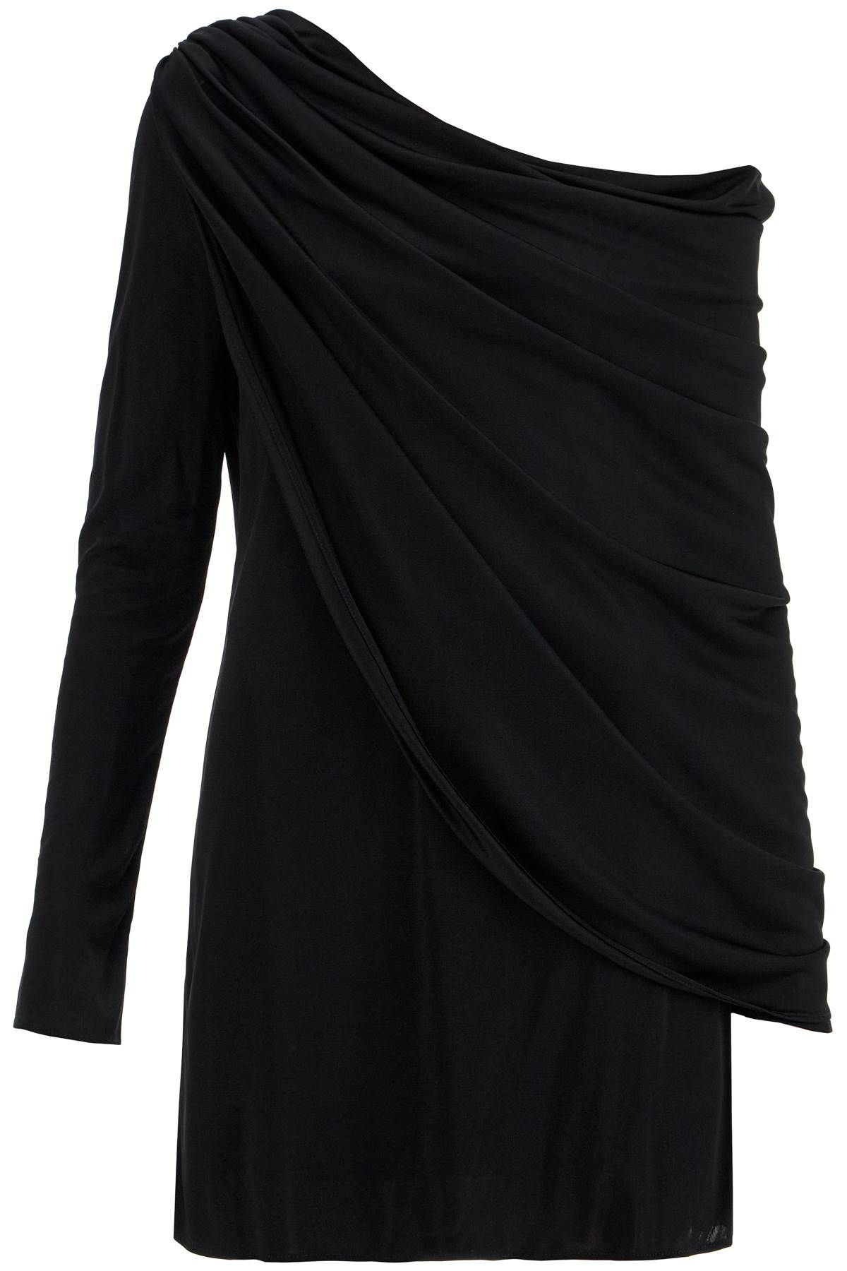 Shop Giuseppe Di Morabito Gathered Jersey Mini Dress In In Black