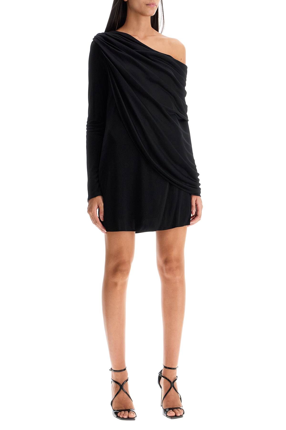 Shop Giuseppe Di Morabito Gathered Jersey Mini Dress In In Black