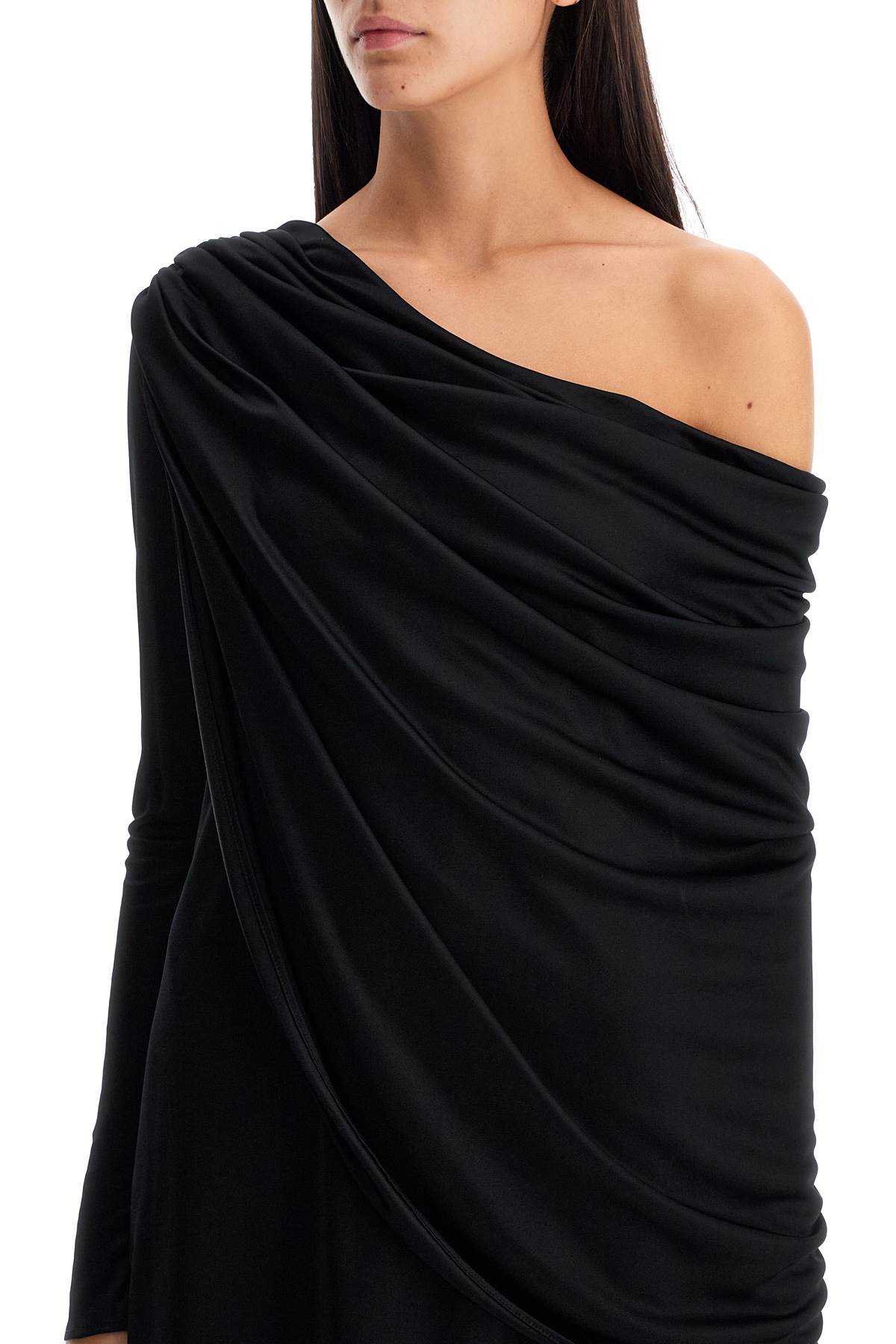 Shop Giuseppe Di Morabito Gathered Jersey Mini Dress In In Black