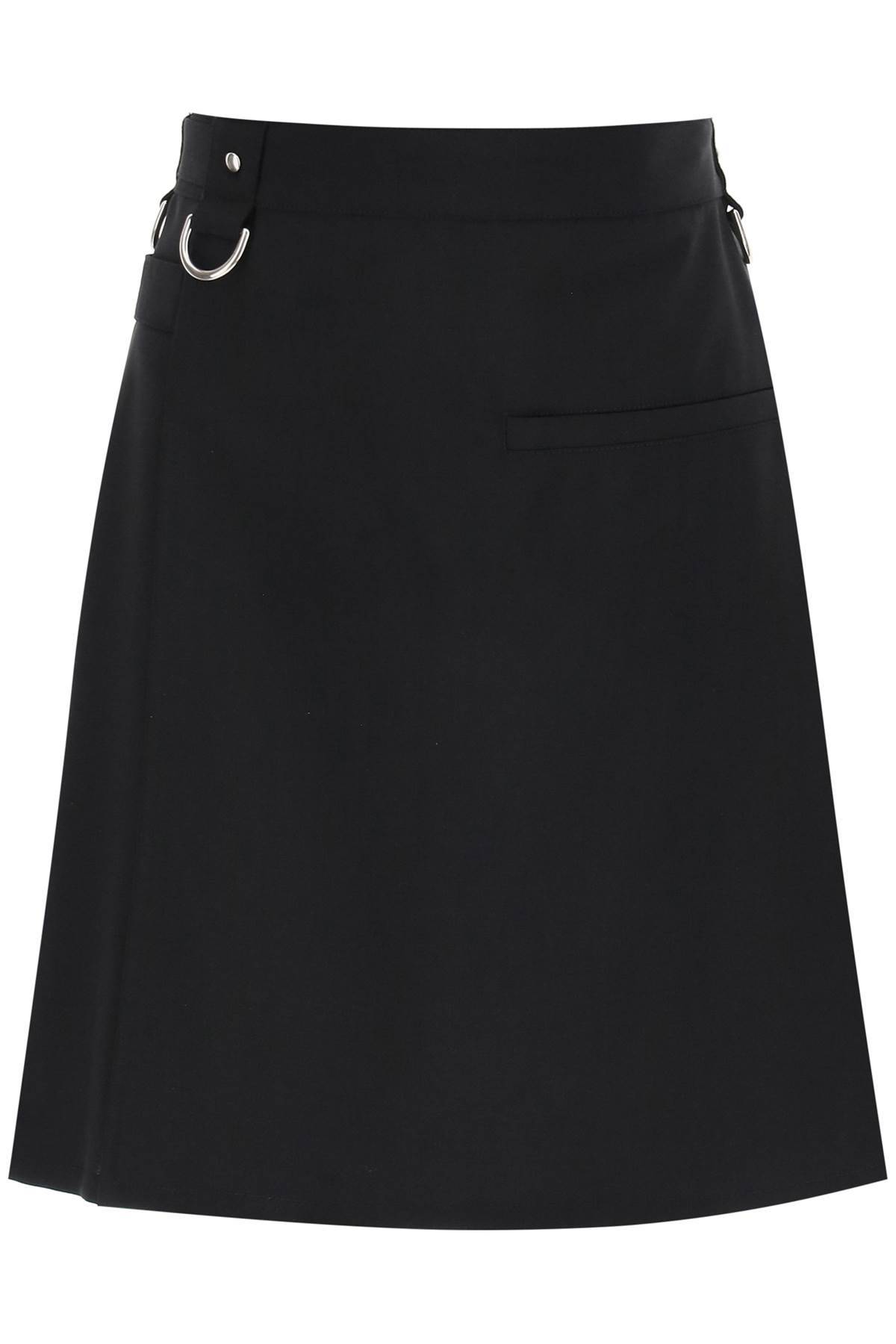 Givenchy Wool And Mohair Kilt Skirt In Black